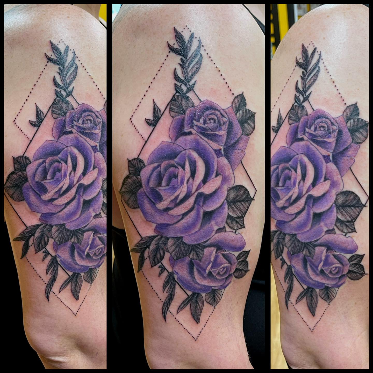 Tattoo by @famous77 — geometric, realism