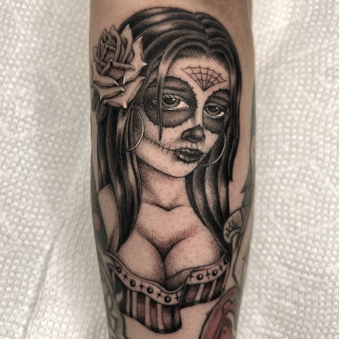 Tattoo by @connalcreates — black_and_grey, realism