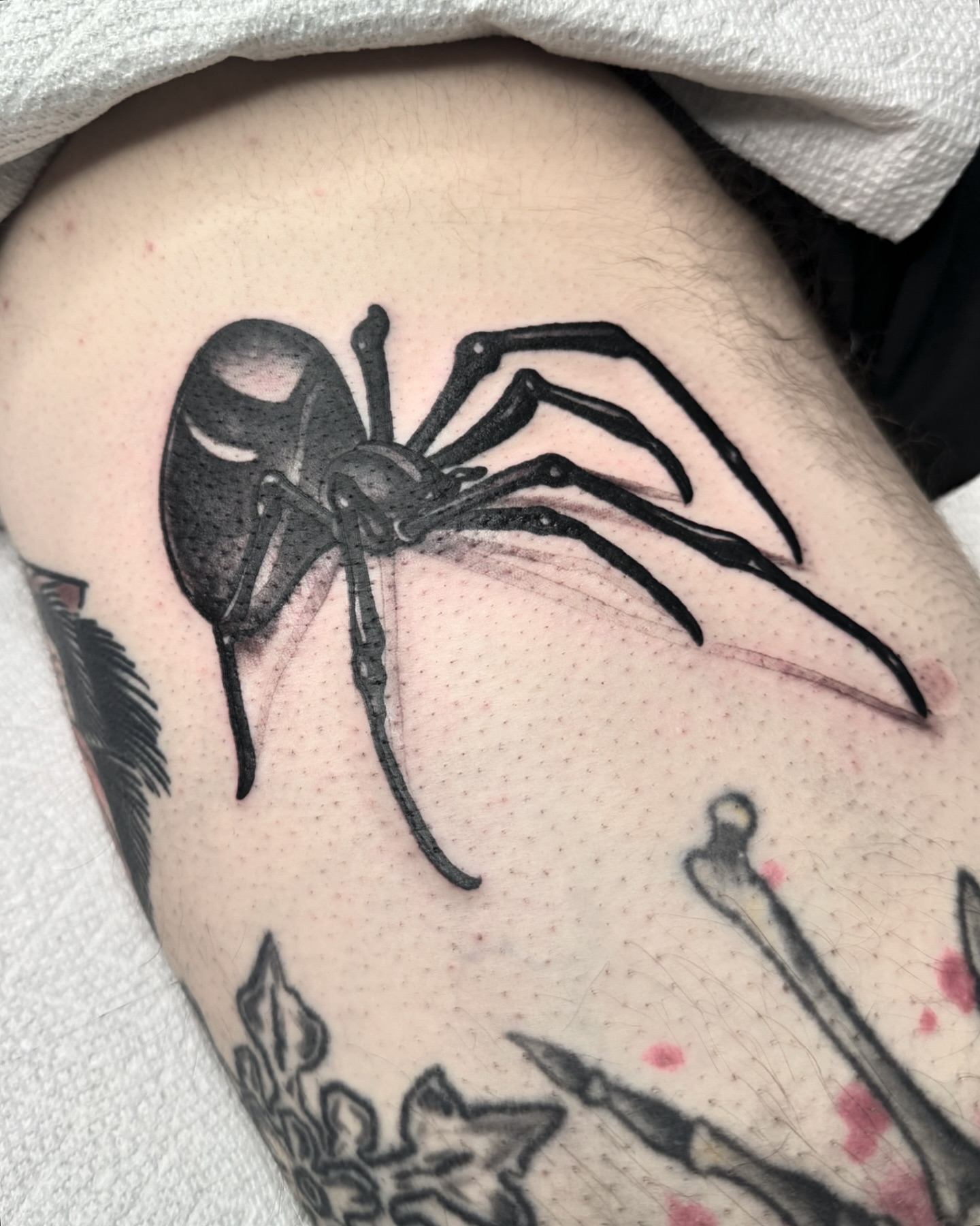 Tattoo by @doublescribbles — black_and_grey