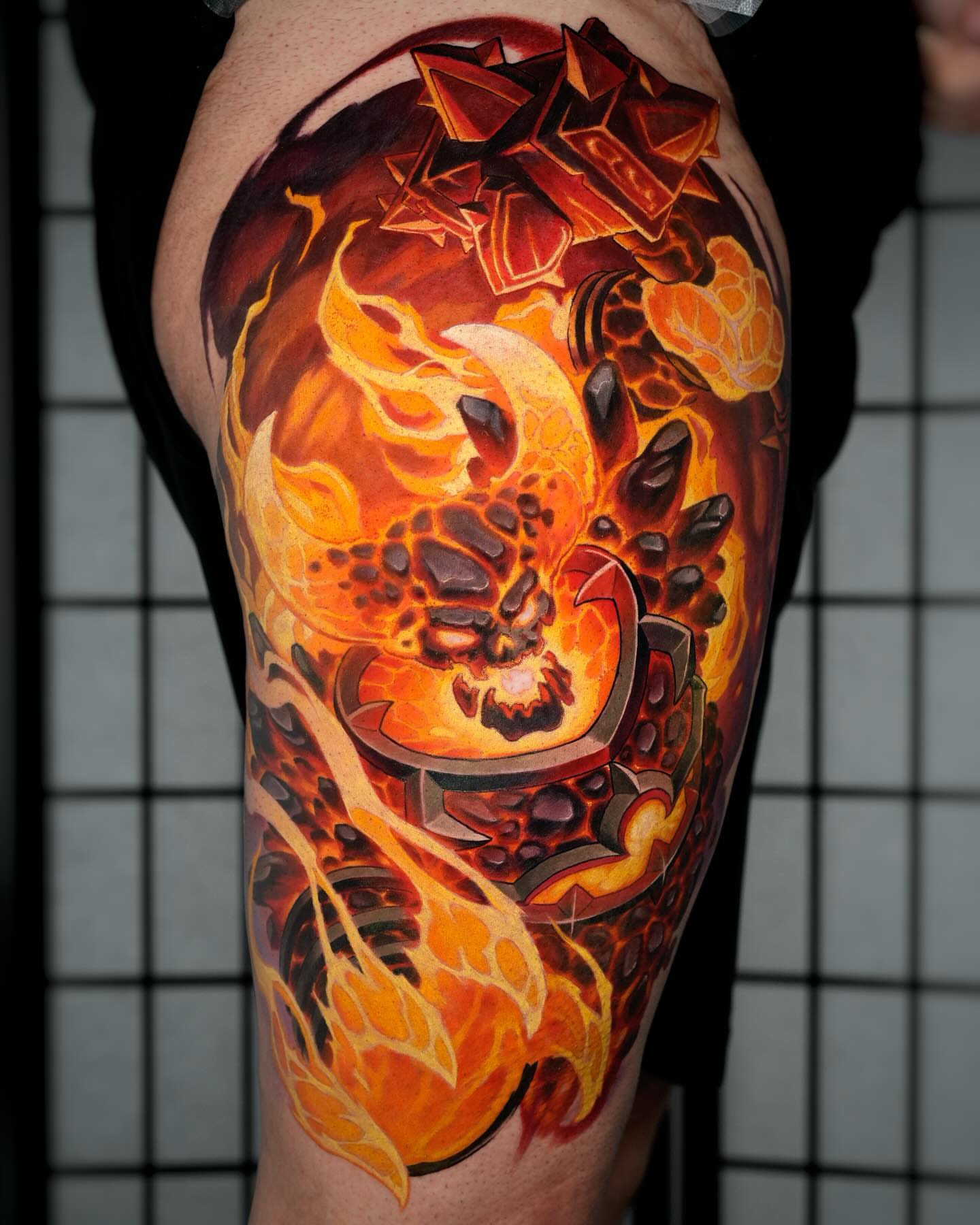 Tattoo by @badcaseofpurpose — geometric, illustrative