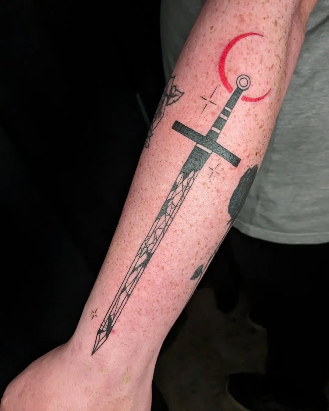 Tattoo by @seth.opotamus β blackwork, geometric