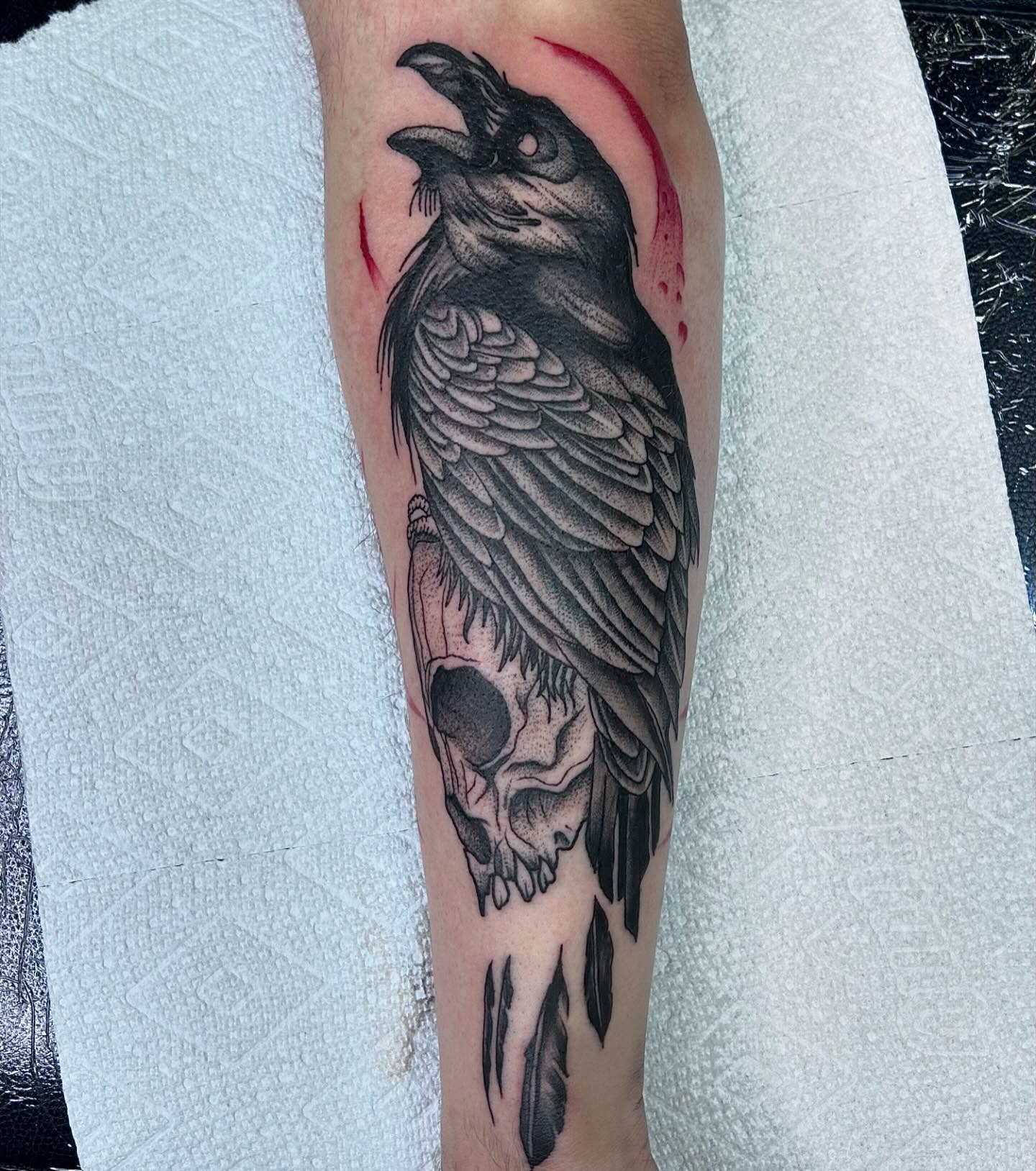 Tattoo by @colby_tattoos — dotwork, black_and_grey