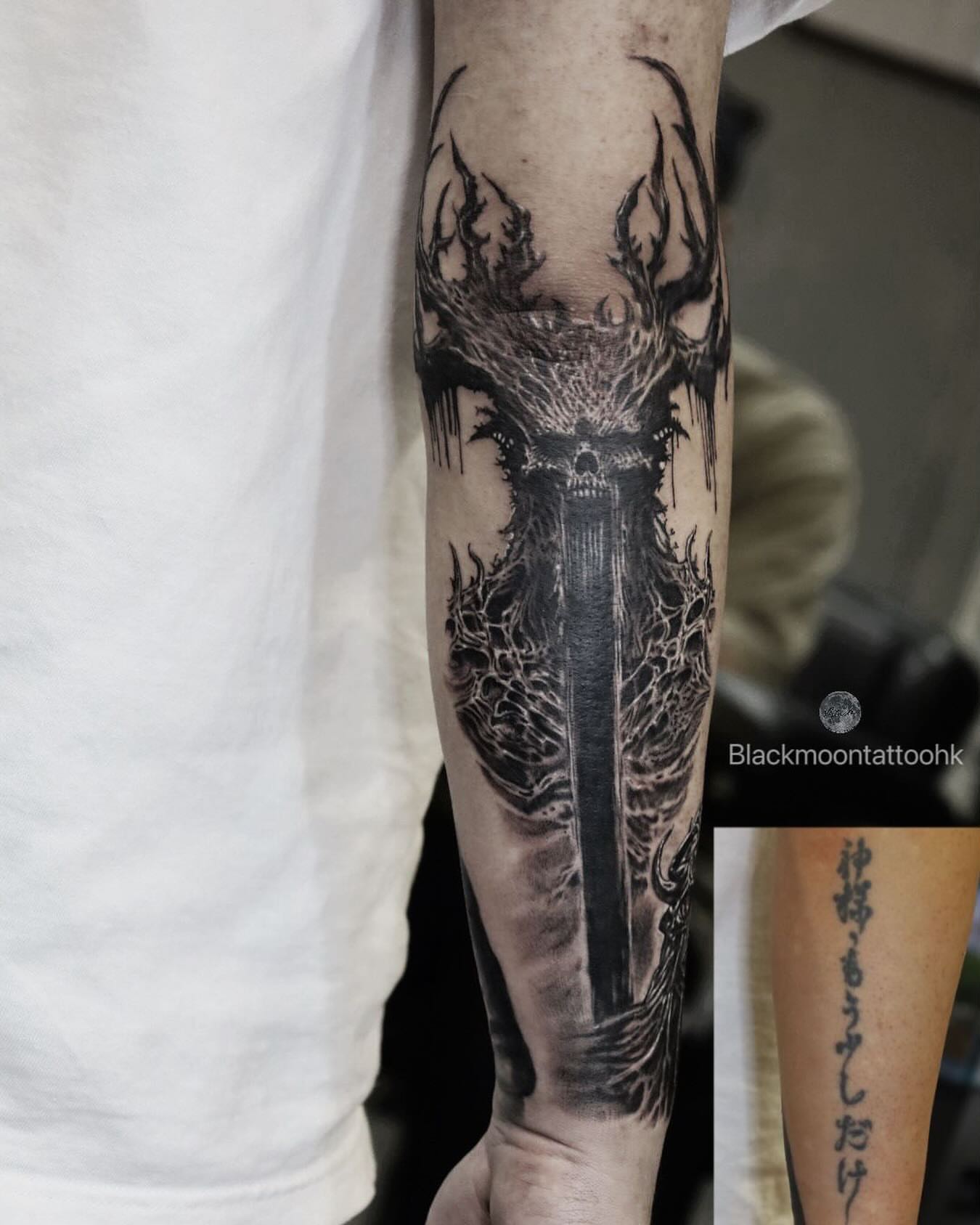 Tattoo by @northisleink_hk — black_and_grey, dark_realism