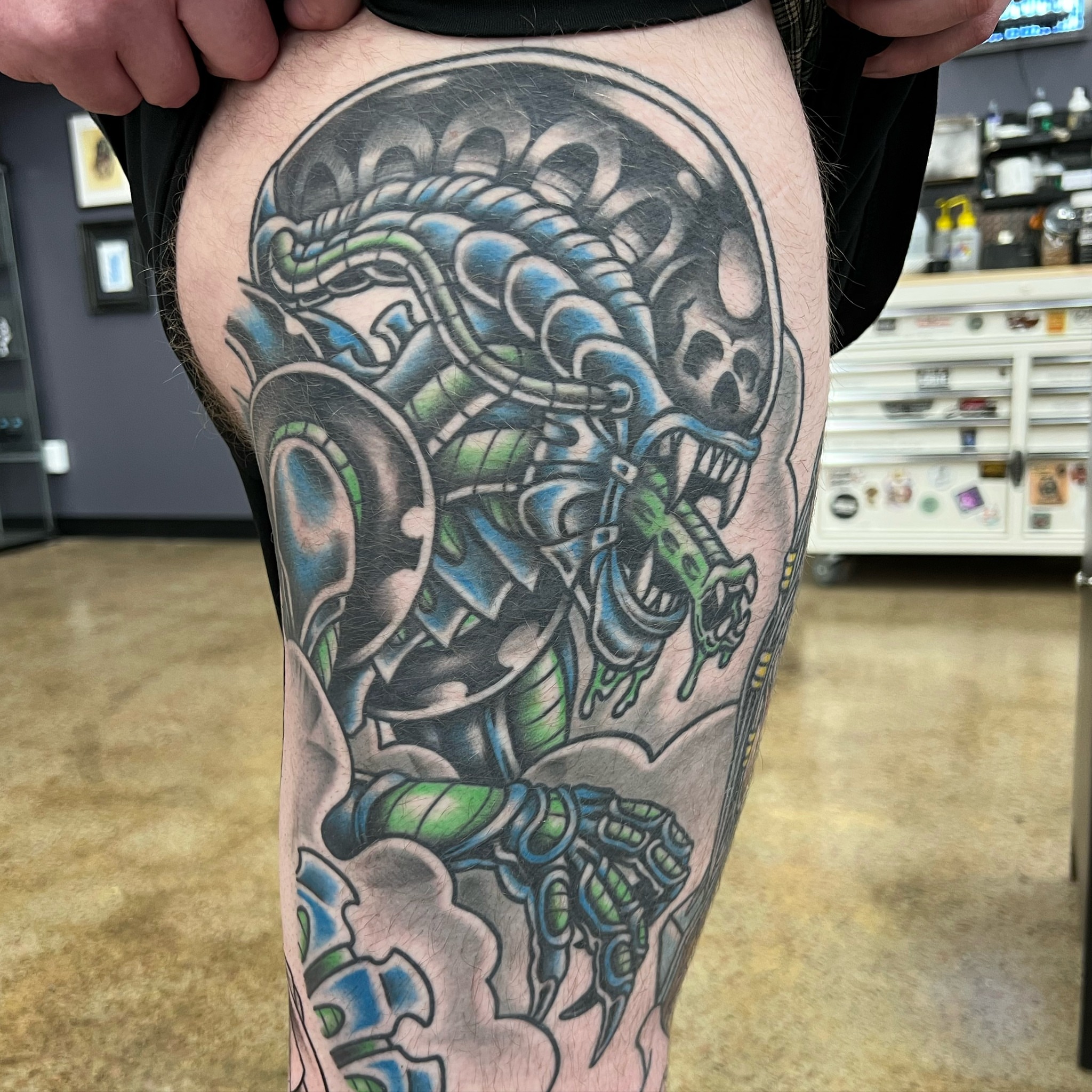 Tattoo by @cody_tweedy — dark_realism, black_and_grey