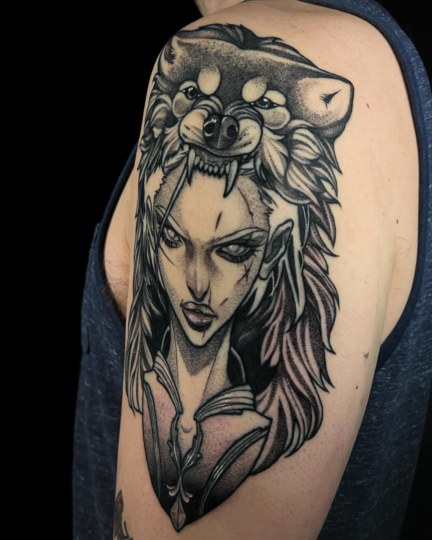 Tattoo by @xandria.tattoos β dotwork, realism