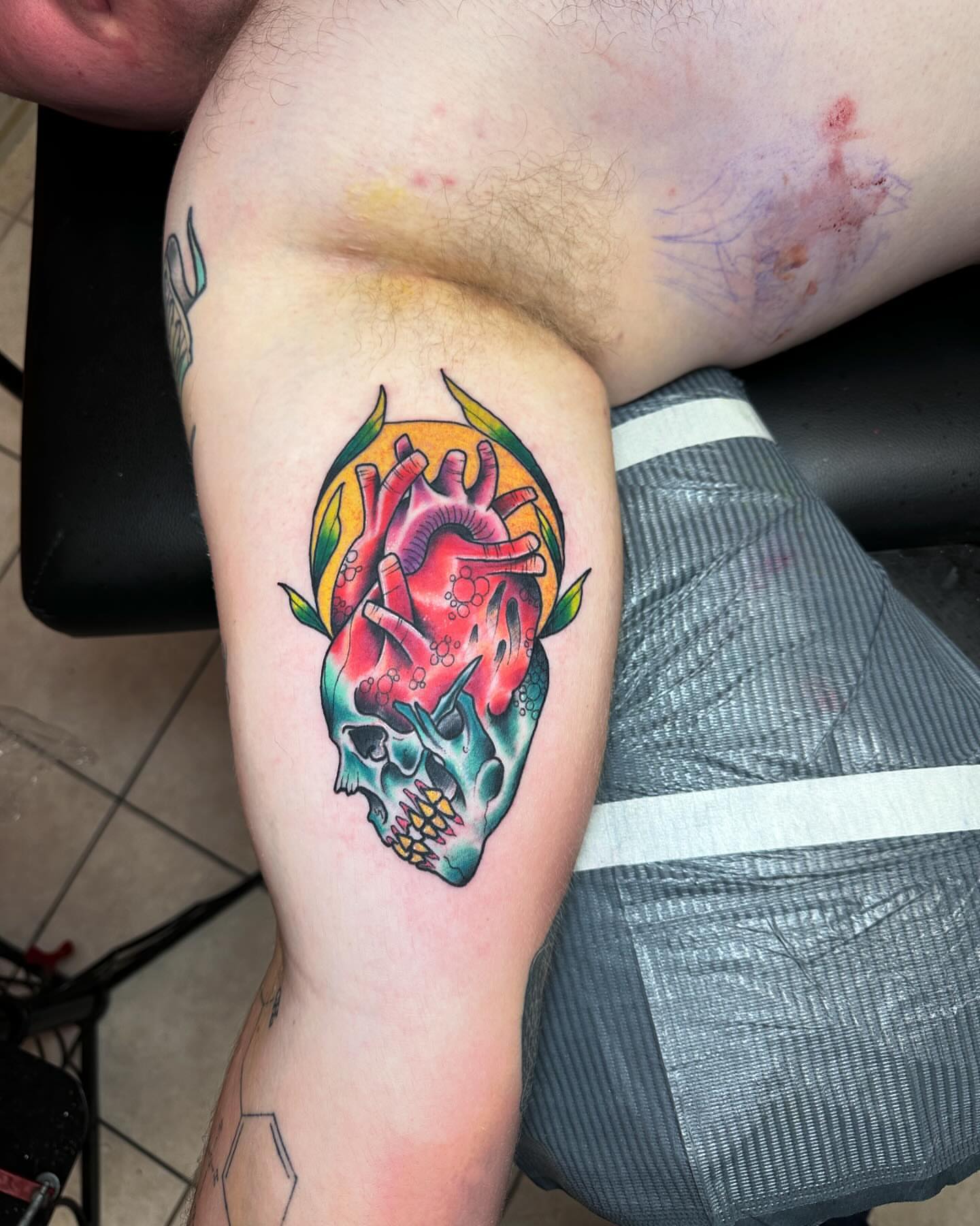 Tattoo by @duffsart — american_traditional, dotwork