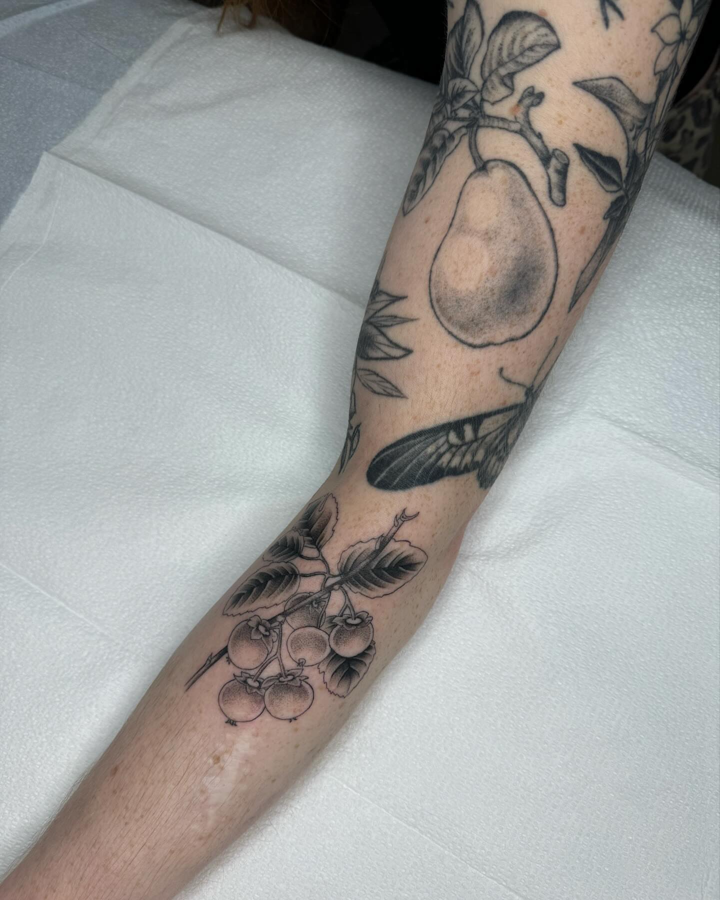 Tattoo by @mothmilk — black_and_grey