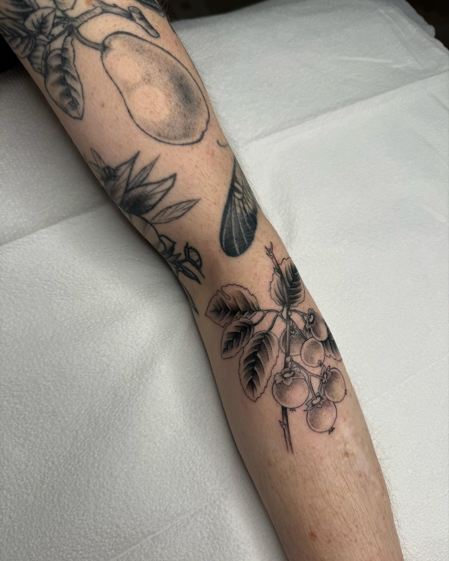 Tattoo by @mothmilk — black_and_grey