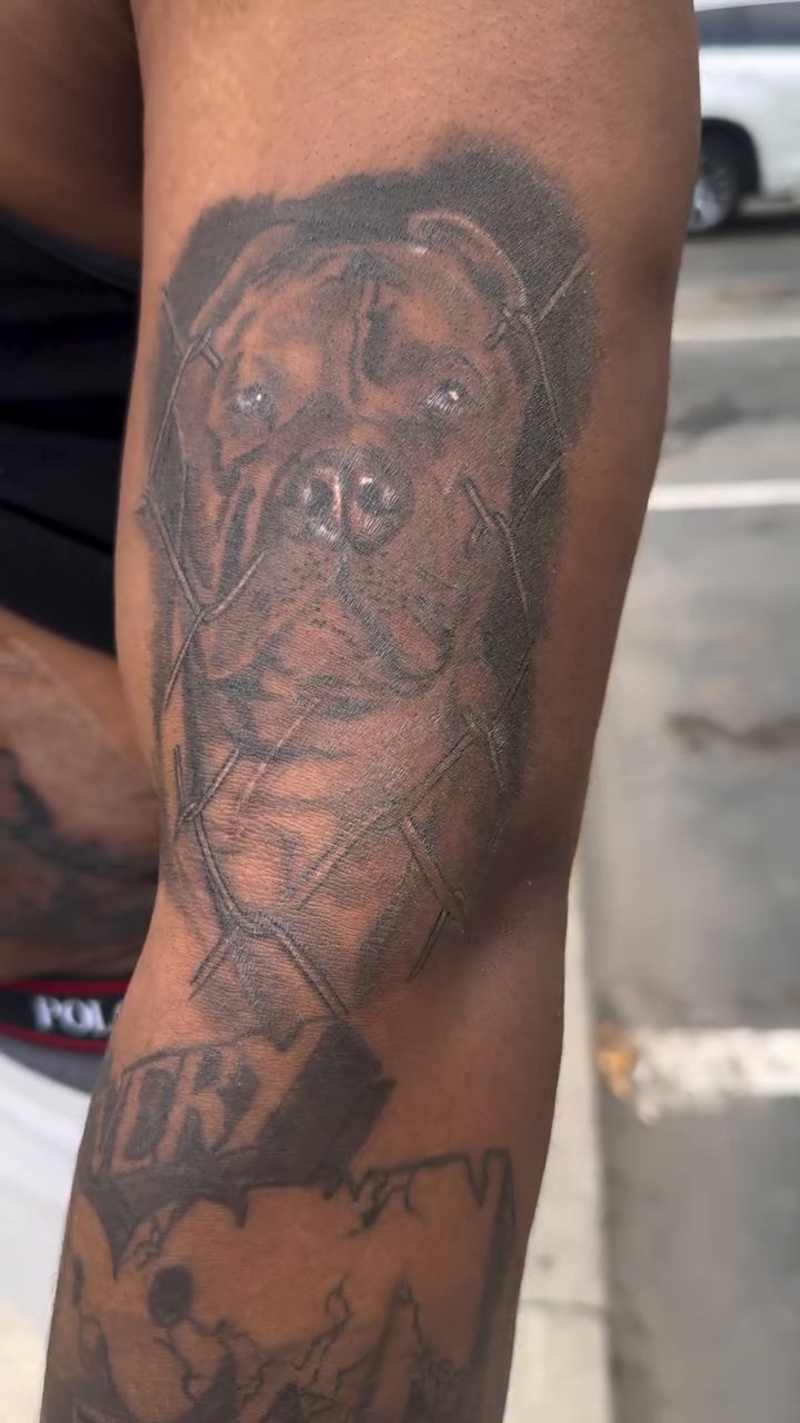 Tattoo by @artofwave5 — realism, black_and_grey
