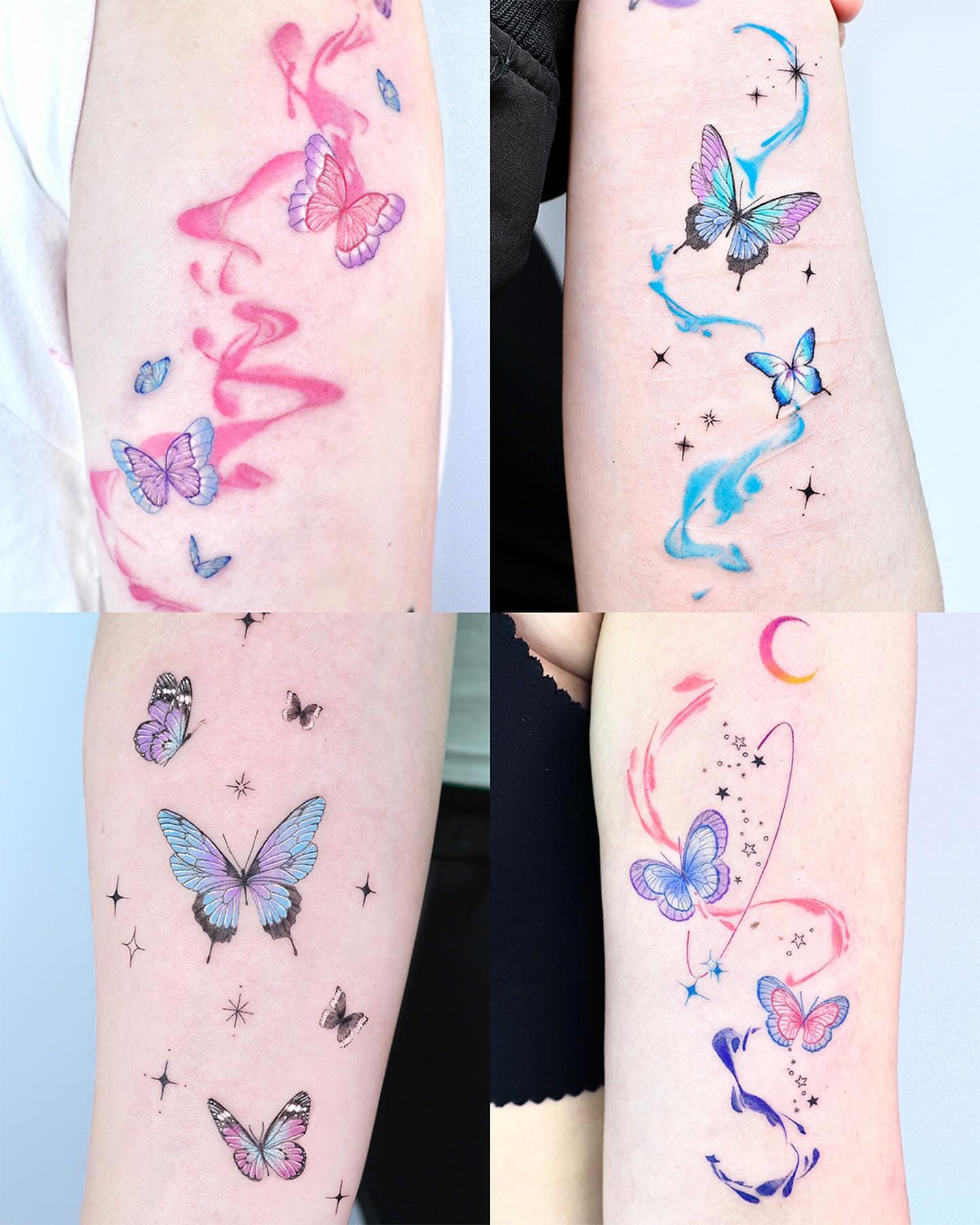 Tattoo by @xrou_tattoo — watercolor, new_school