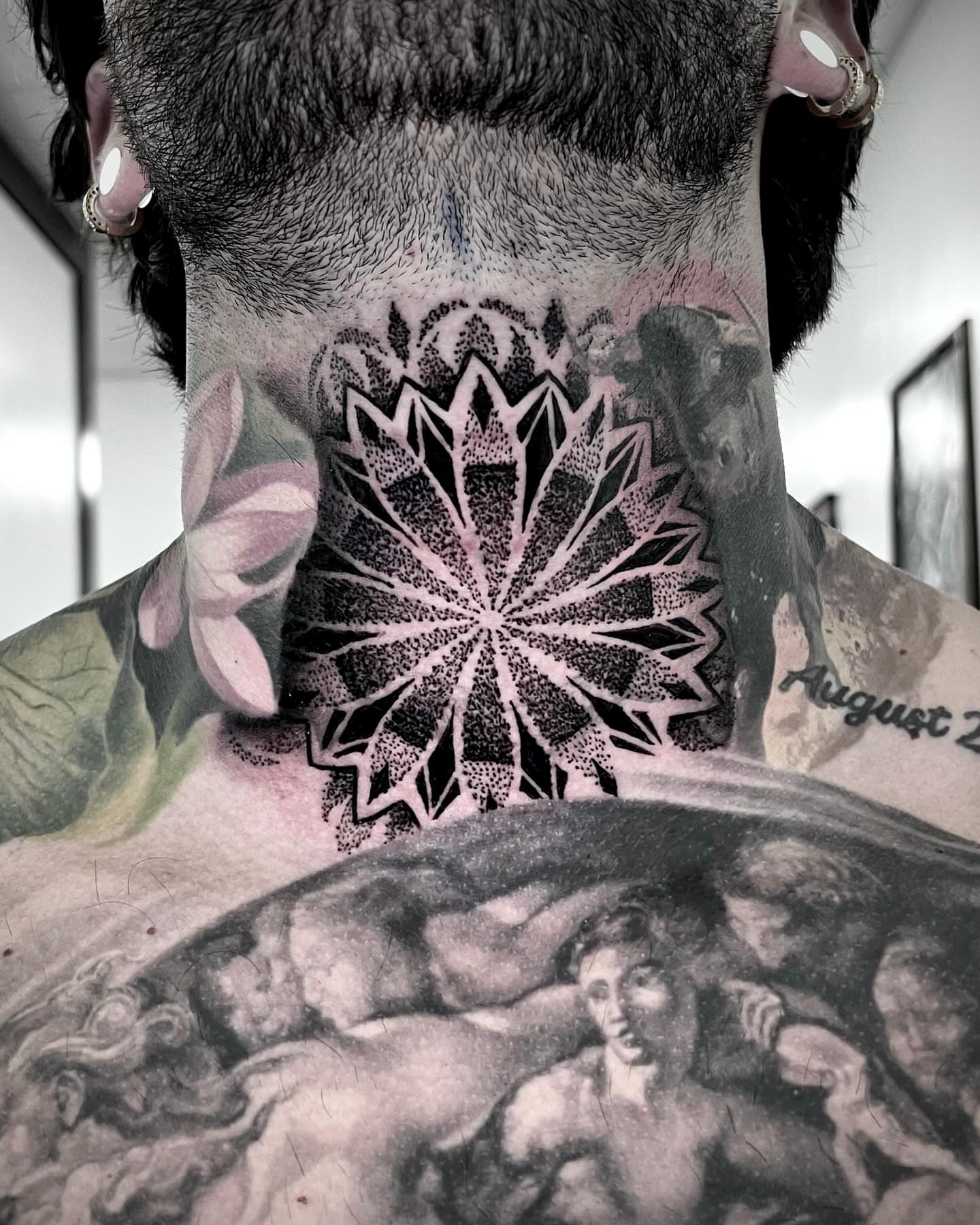 Tattoo by @inkedbypanezo — dotwork, geometric