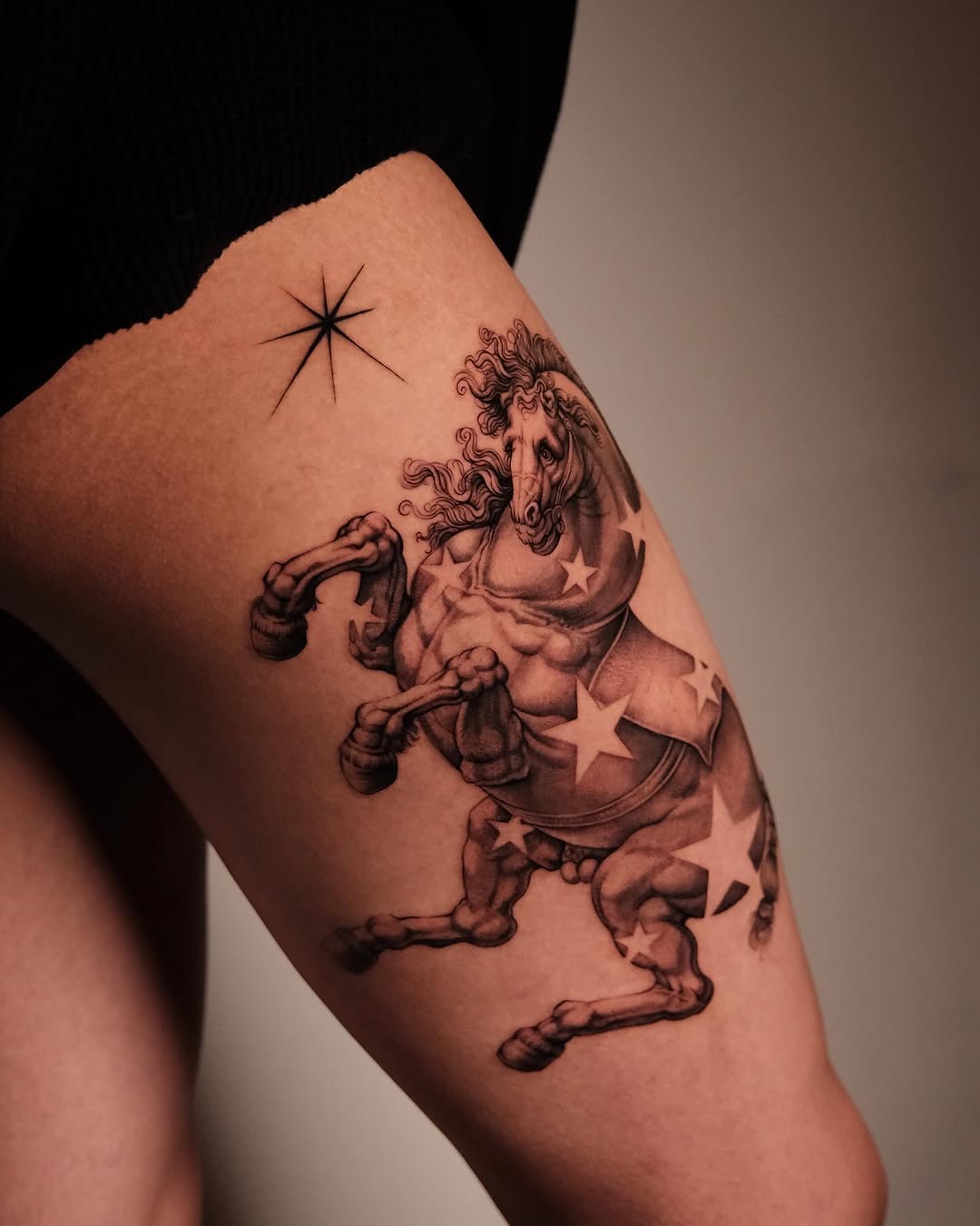 Tattoo by @a_youngg_____ β realism, black_and_grey