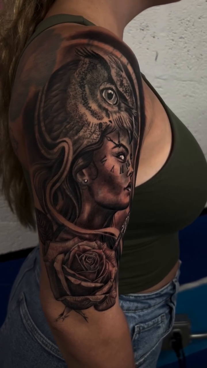 Tattoo by @chino_inks — realism, black_and_grey