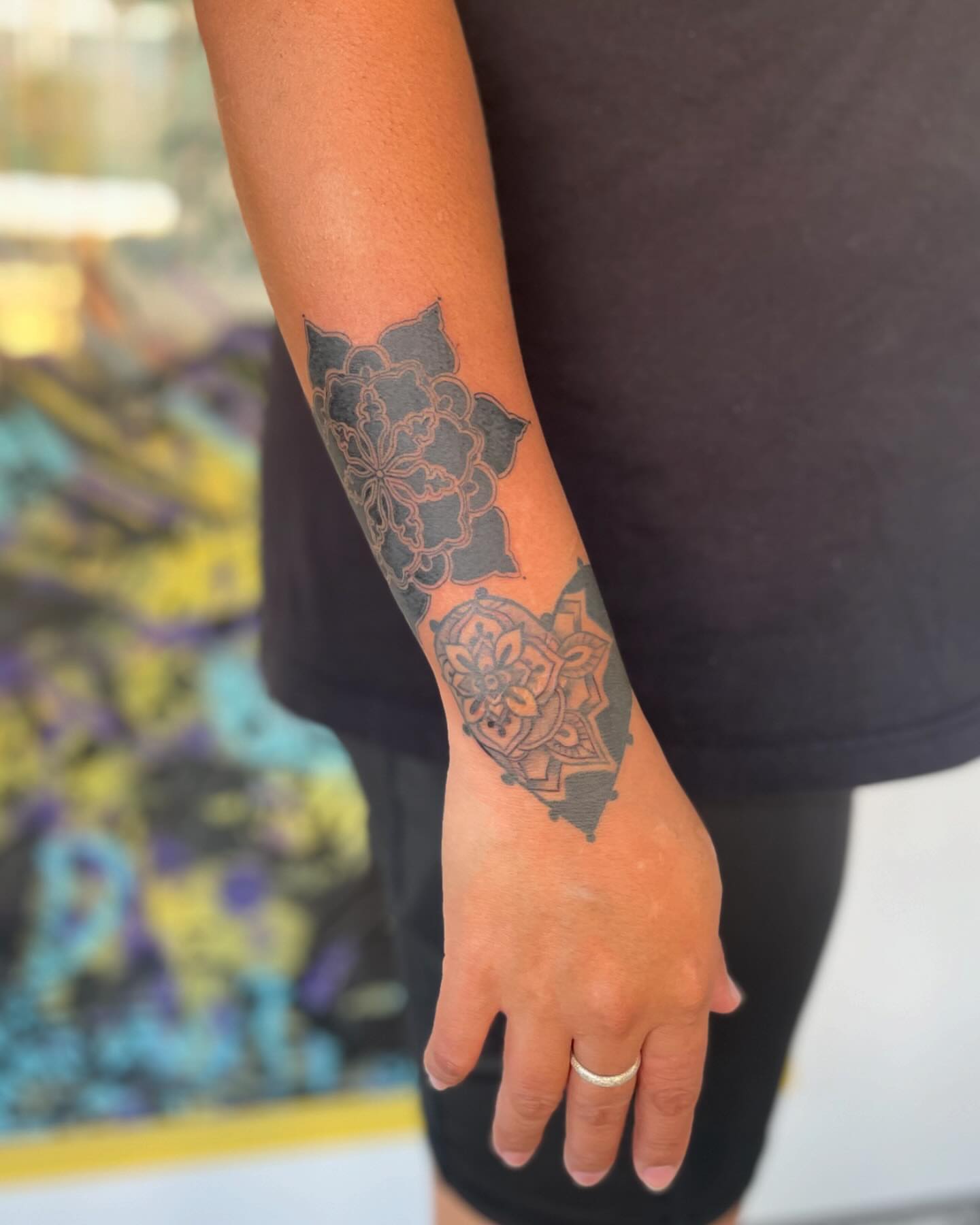 Mandala geometric tattoo on the forearm by ✤ Ornamental Tattoo Artist ✤