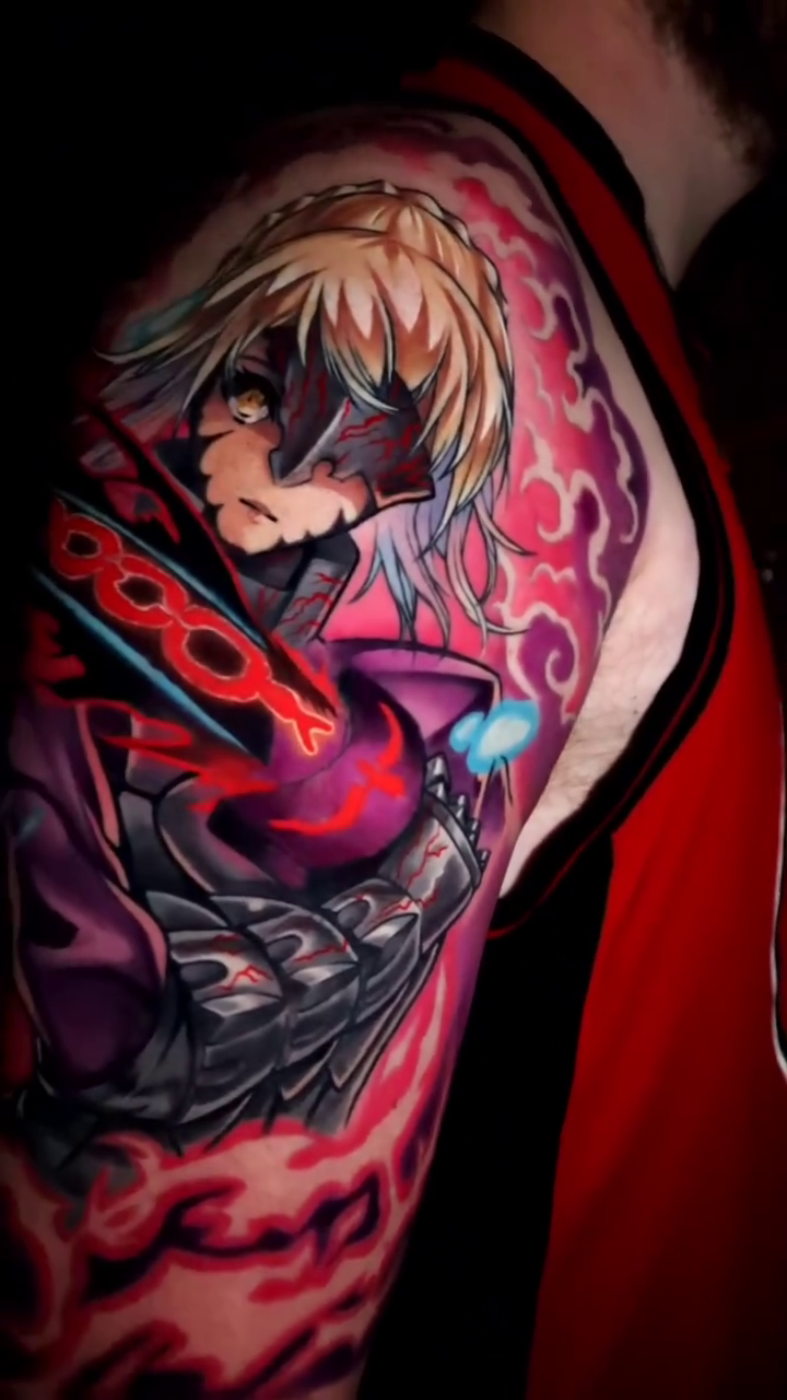 Tattoo by @jojo.mojo.tattoos — anime, neo_traditional