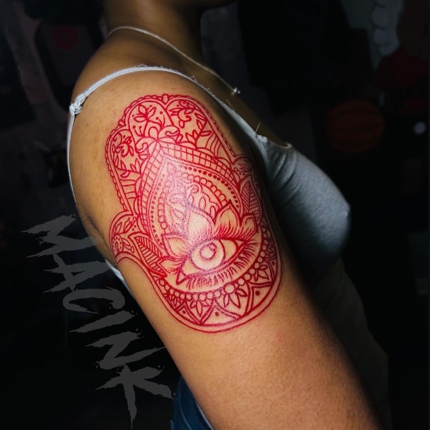 Lotus flower ornamental tattoo on the forearm by ATL Tattoo Artist💲