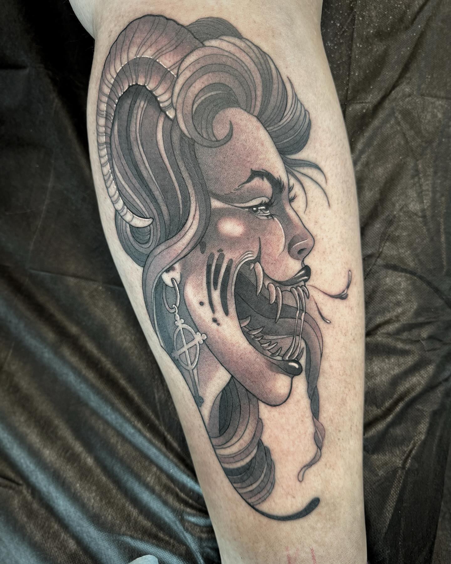 Tattoo by @anne_core — black_and_grey, realism
