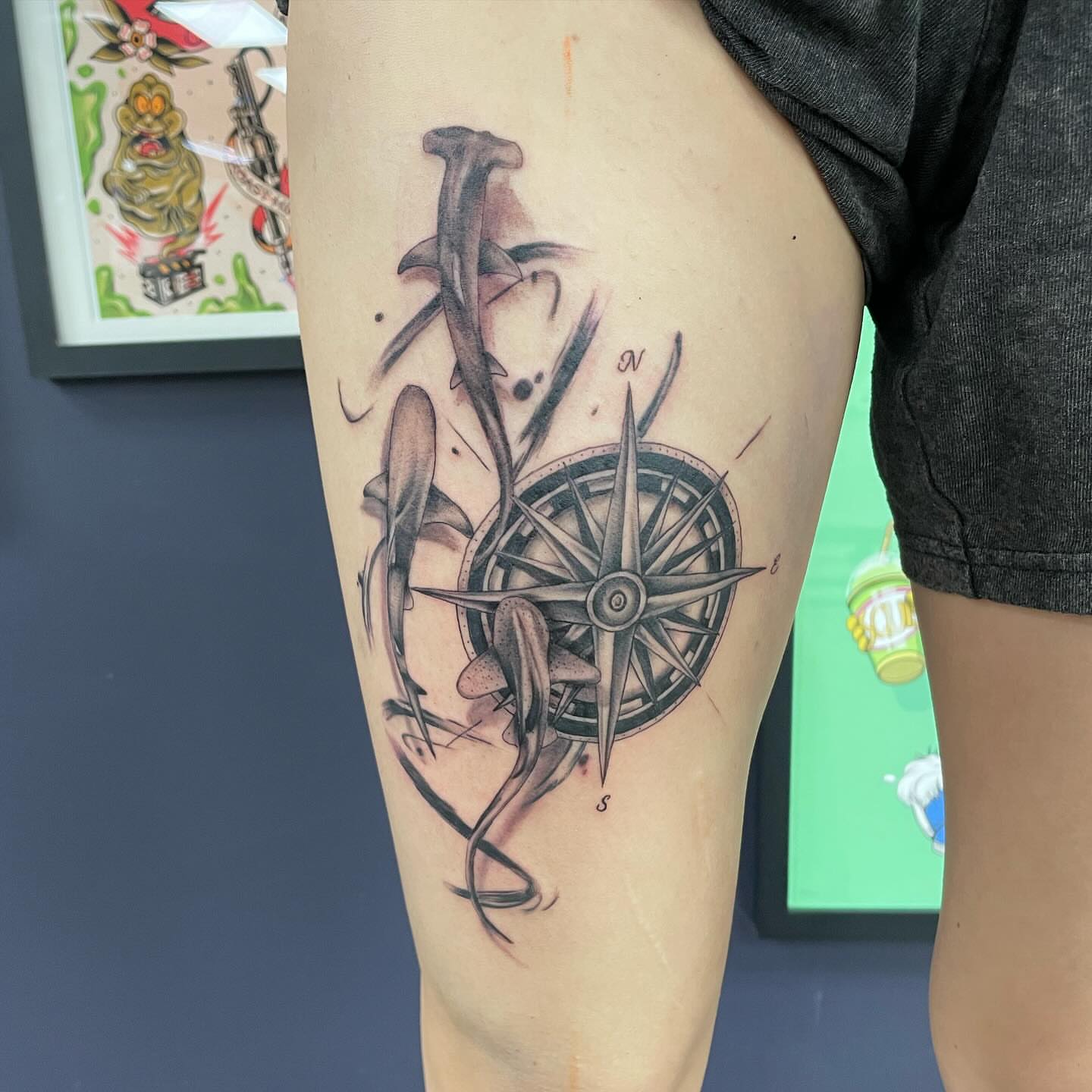 Tattoo by @kolton_tattoos — black_and_grey, realism