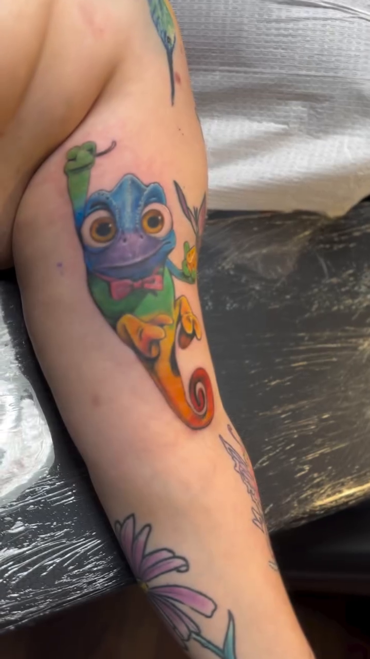 Pascal the chameleon anime tattoo by Hori Shit