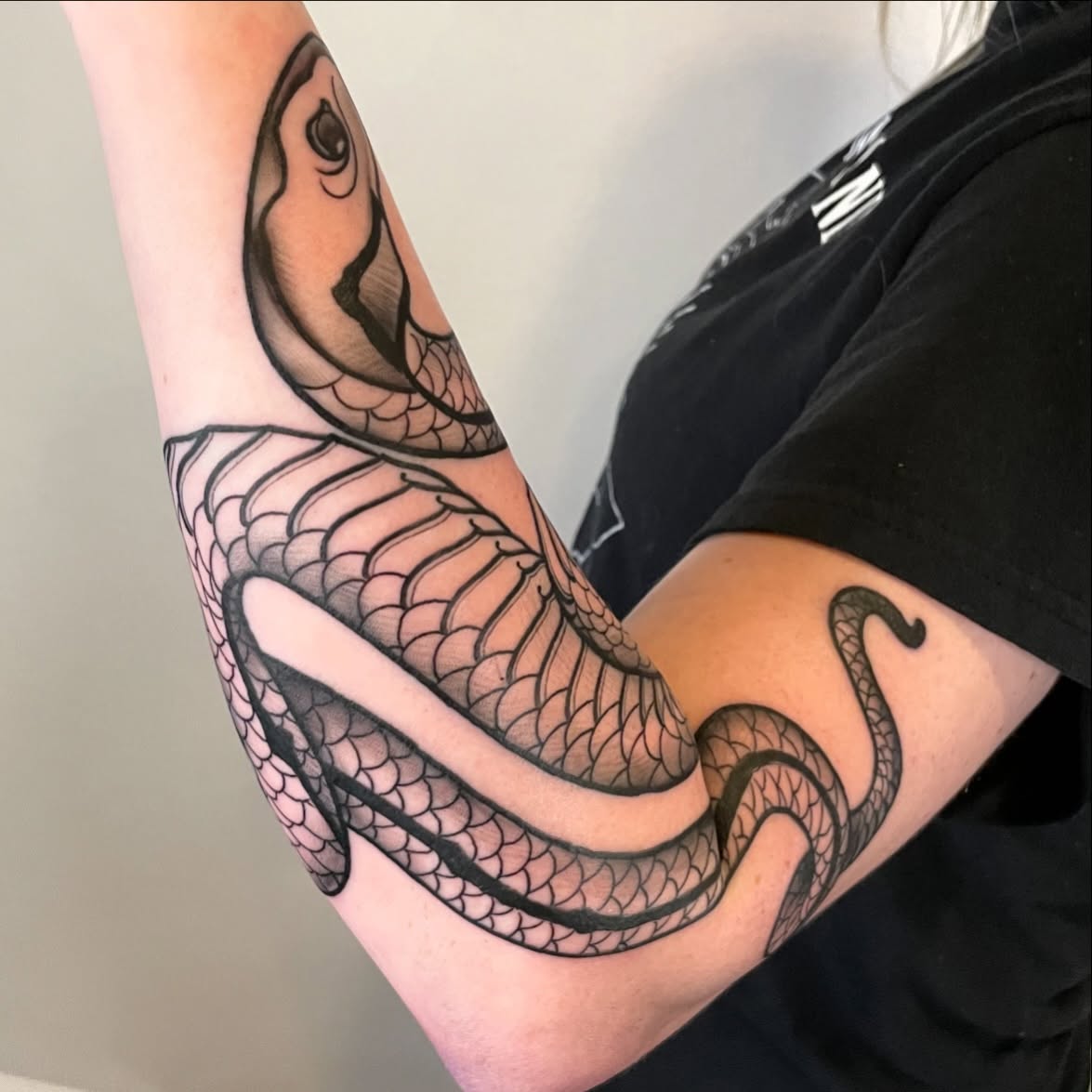 Tattoo by @doublescribbles — black_and_grey