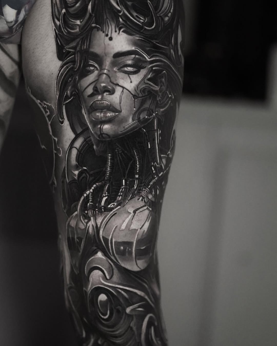 Tattoo by @_hello_vas โ realism, black_and_grey