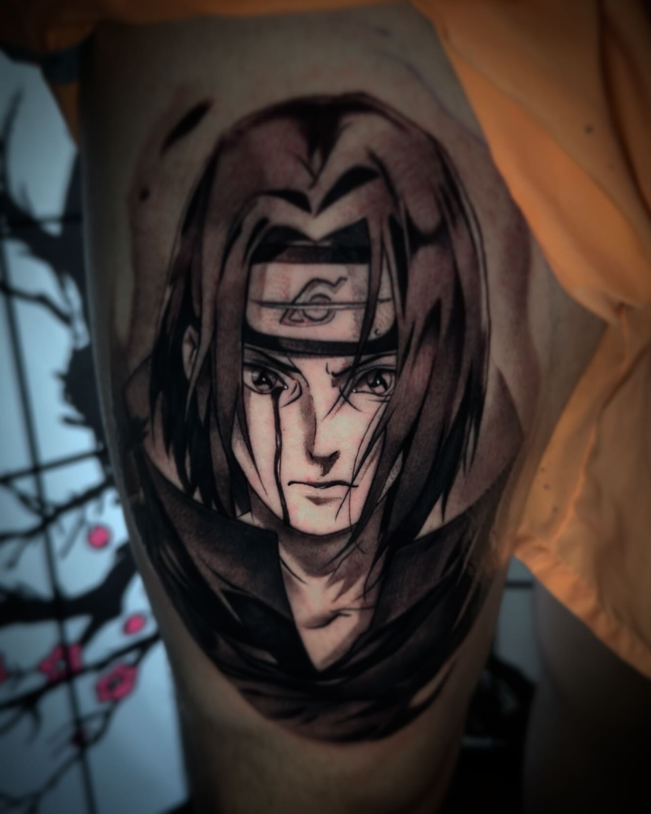 Anime character anime tattoo on the forearm by Bruce becerra tattoos