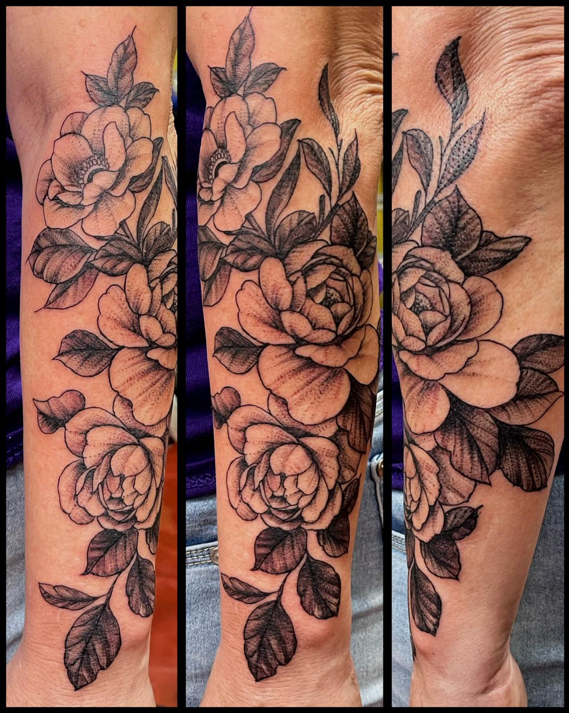 Tattoo by @famous77 — black_and_grey