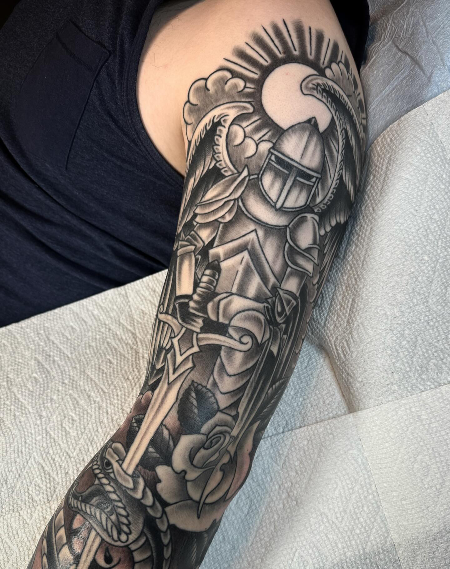 Tattoo by @etbennett_tattoo — american_traditional, black_and_grey