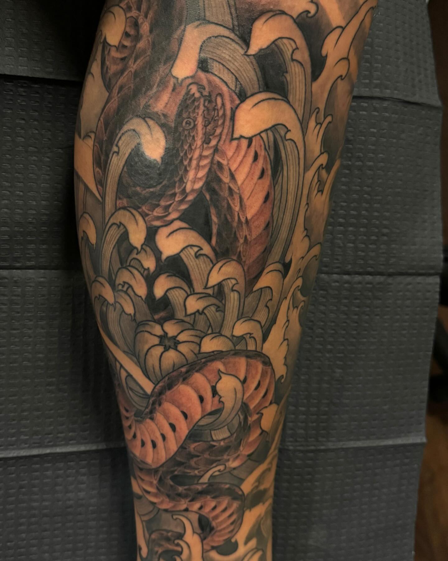 Dragon japanese irezumi tattoo on the forearm by Paul Jack II ⚜️ Tattoo Artist ⚜️Atlanta