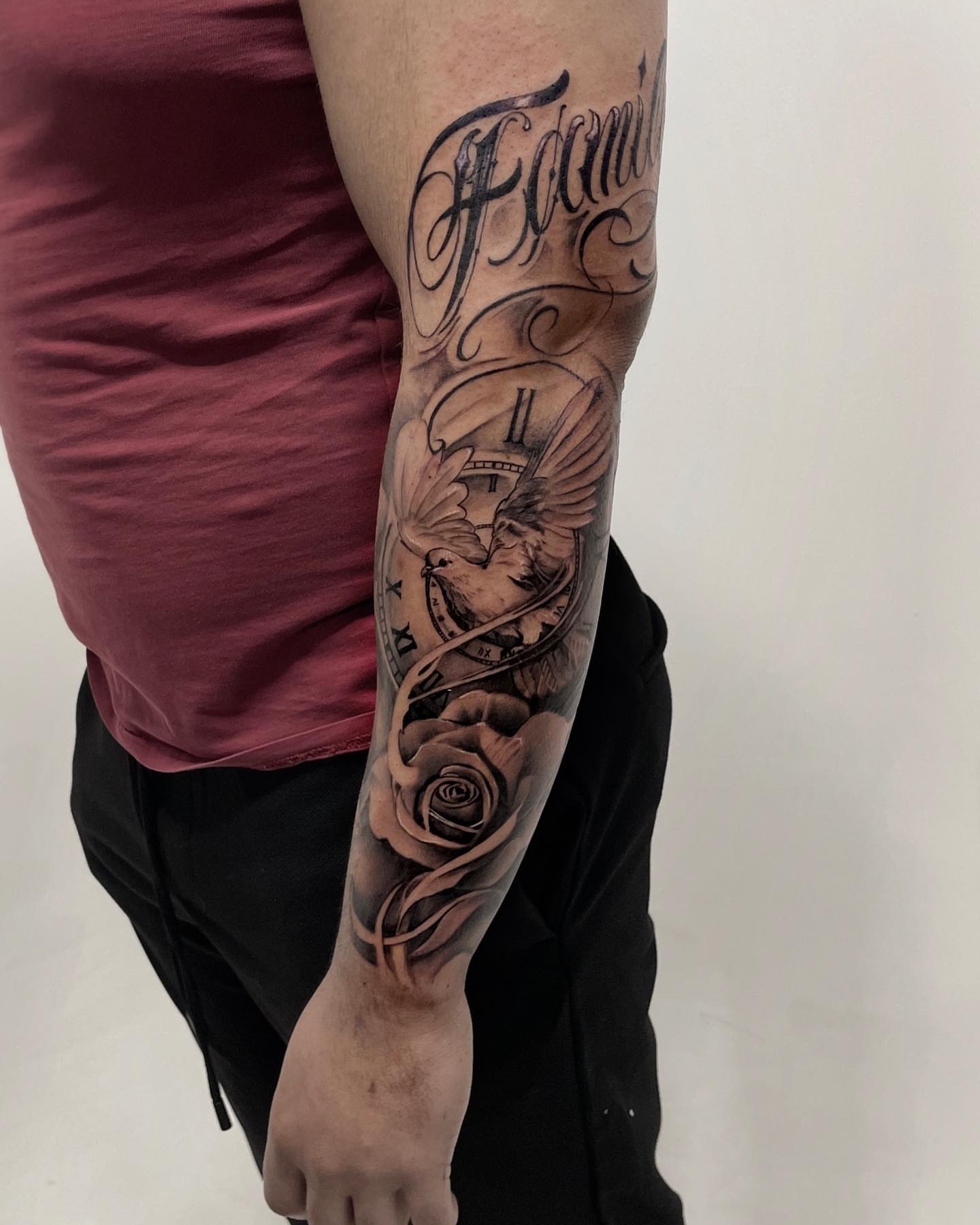 Tattoo by @robdansontattoo — black_and_grey, realism