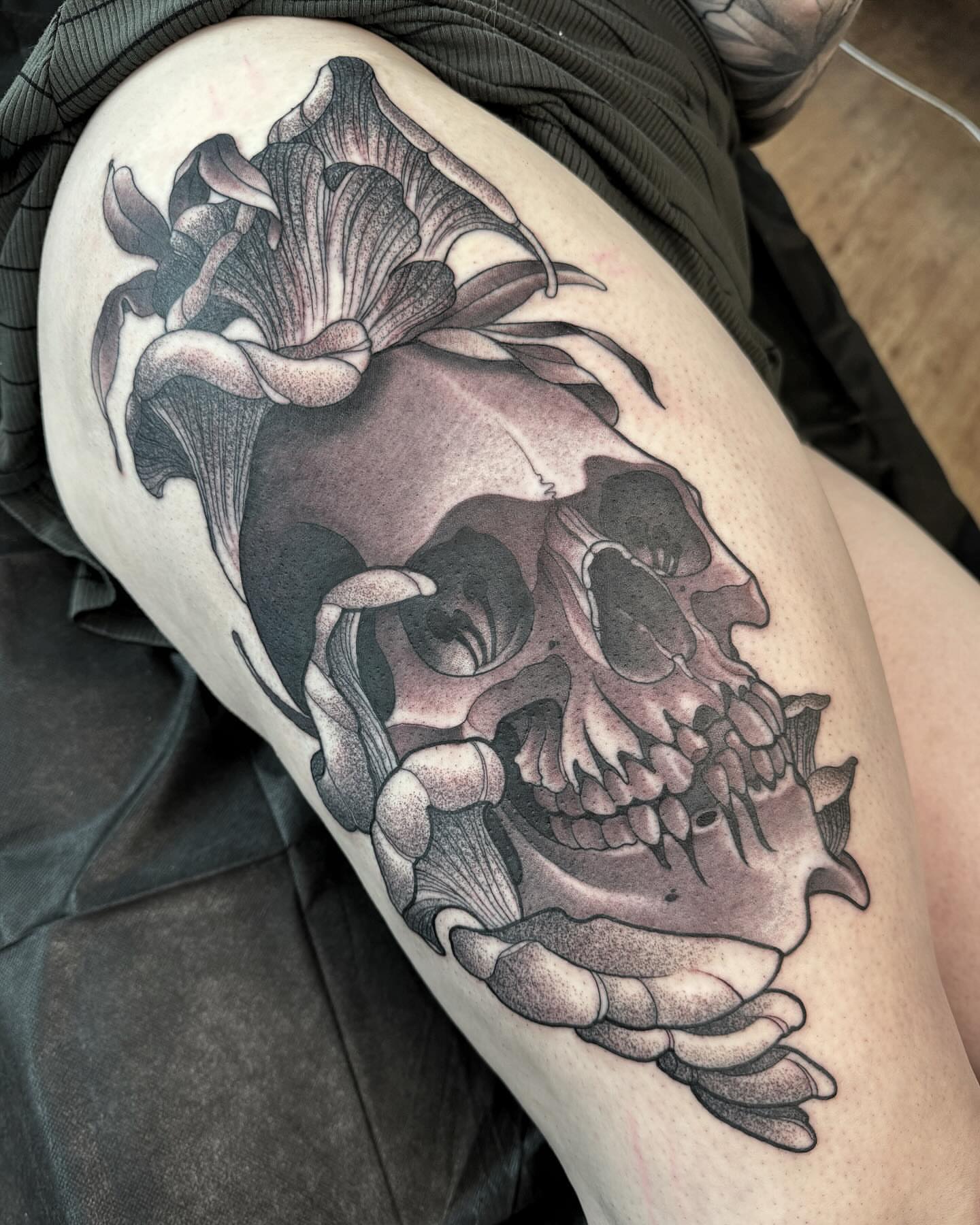 Tattoo by @anne_core — black_and_grey, realism