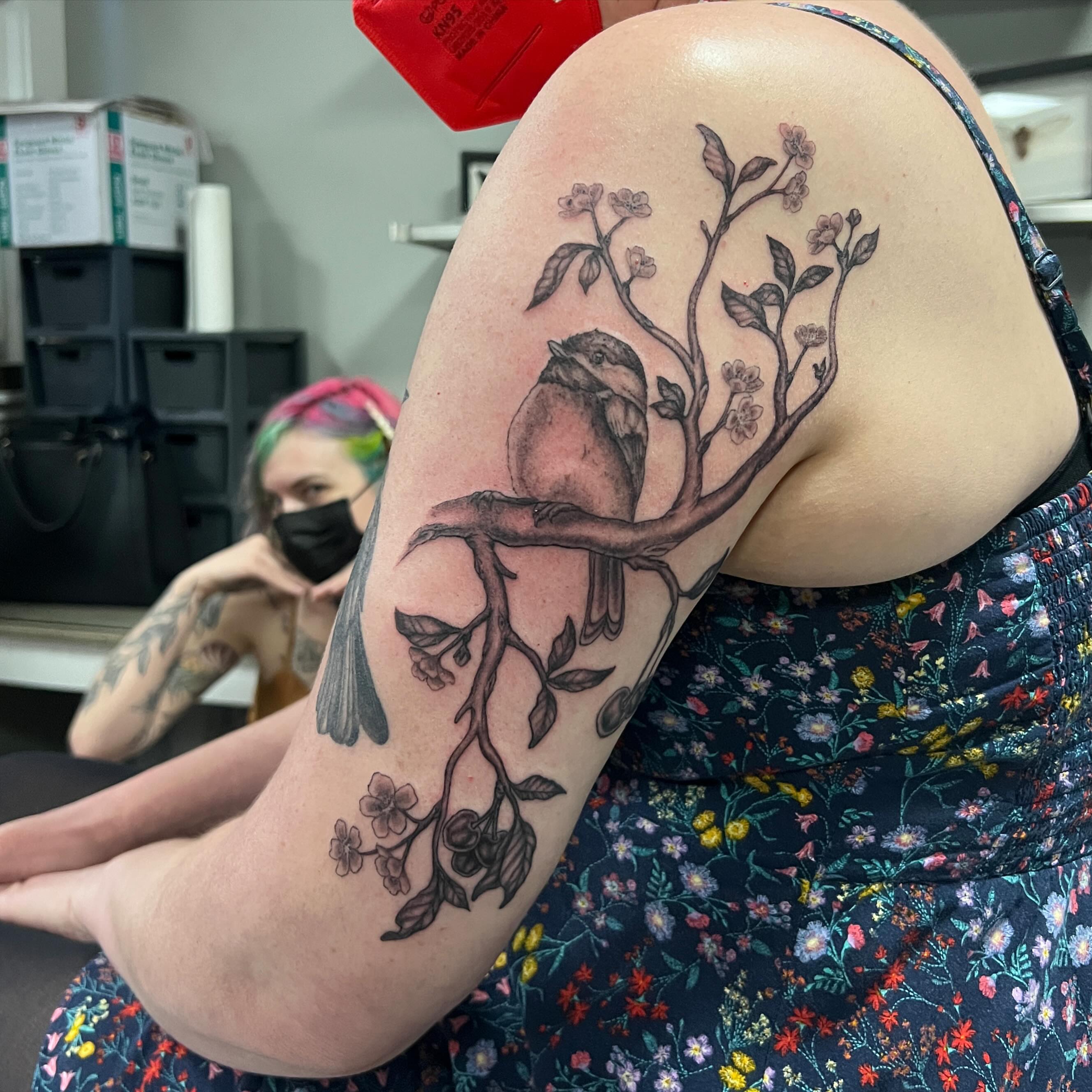 Tattoo by @hildurblom — black_and_grey