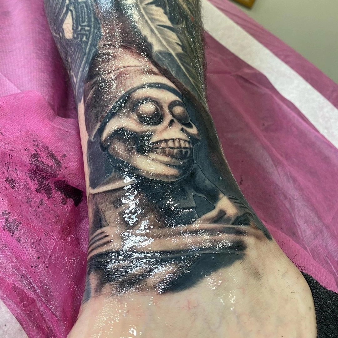 Tattoo by @gl_tattoos — realism, black_and_grey