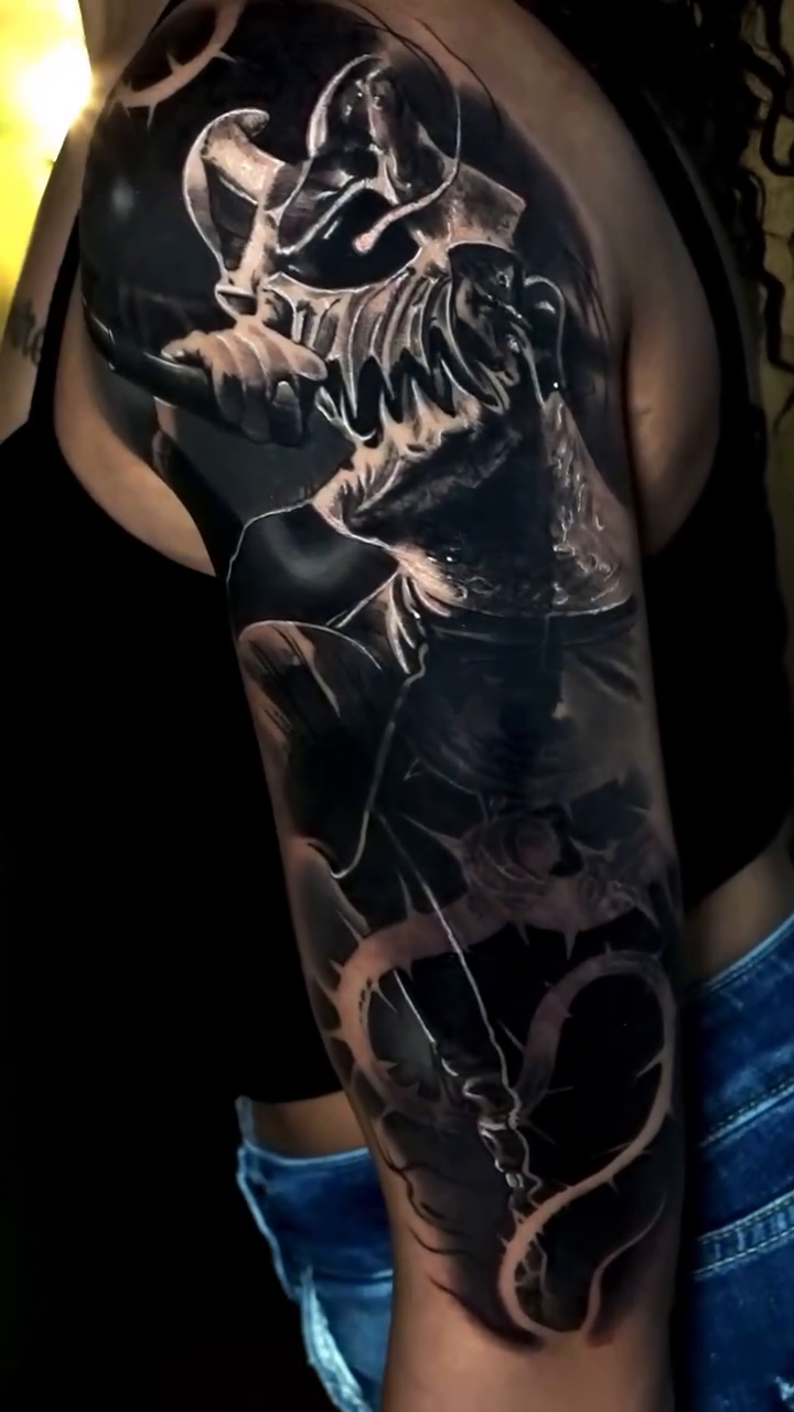 Tattoo by @gagegonzalez_art — dark_realism, black_and_grey