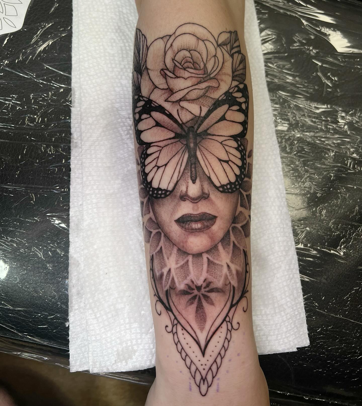 Tattoo by @mctatty — black_and_grey, realism