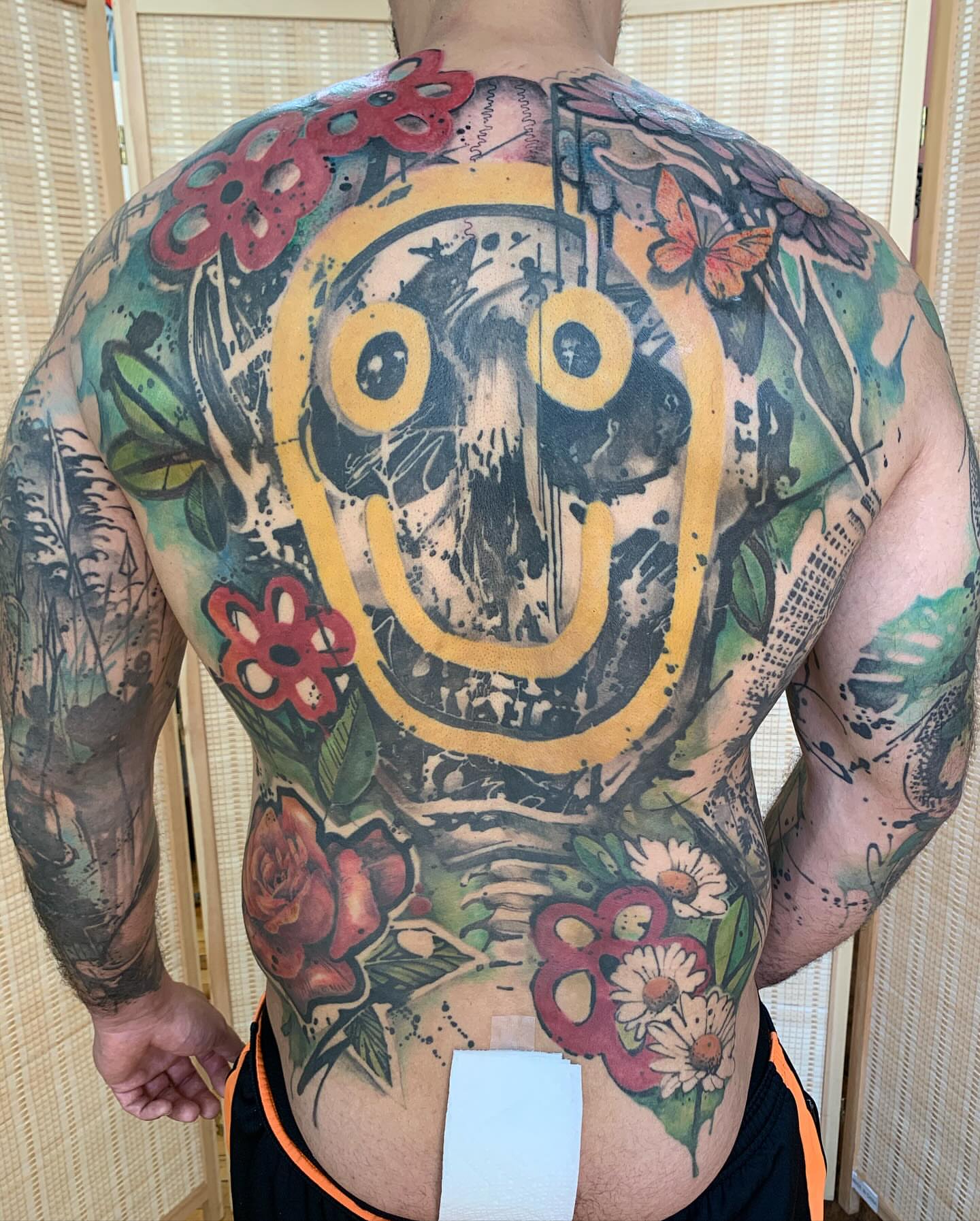 Tattoo by @mrcoffeybean — japanese_irezumi, dotwork