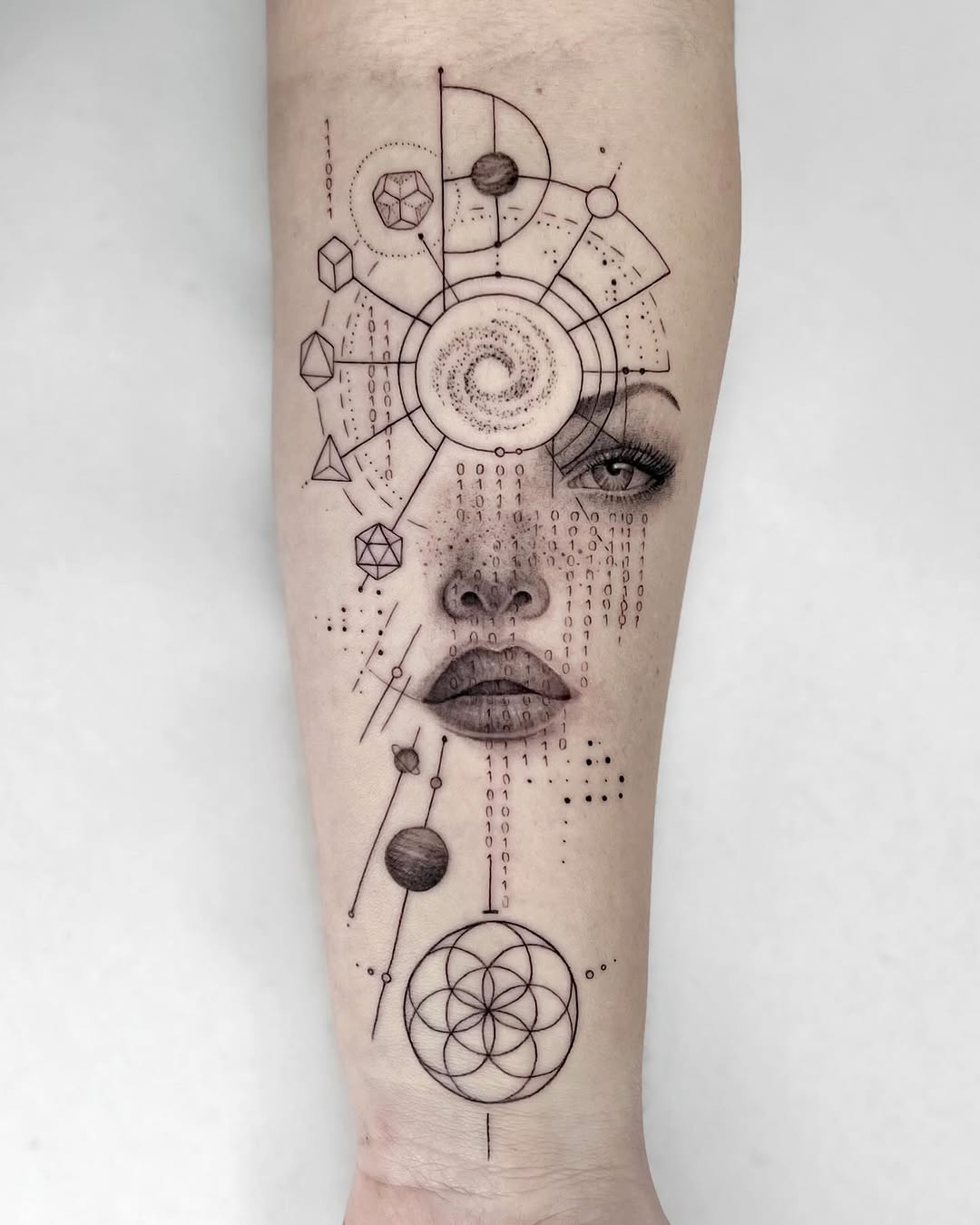 Tattoo by @jaxntheboxtattoos — geometric, black_and_grey