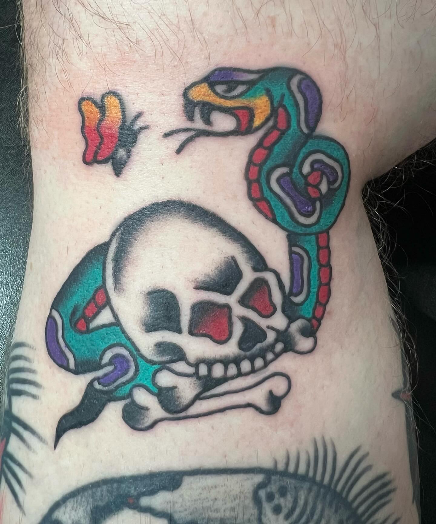 Tattoo by @jazminjonestattoo — american_traditional, trash_polka