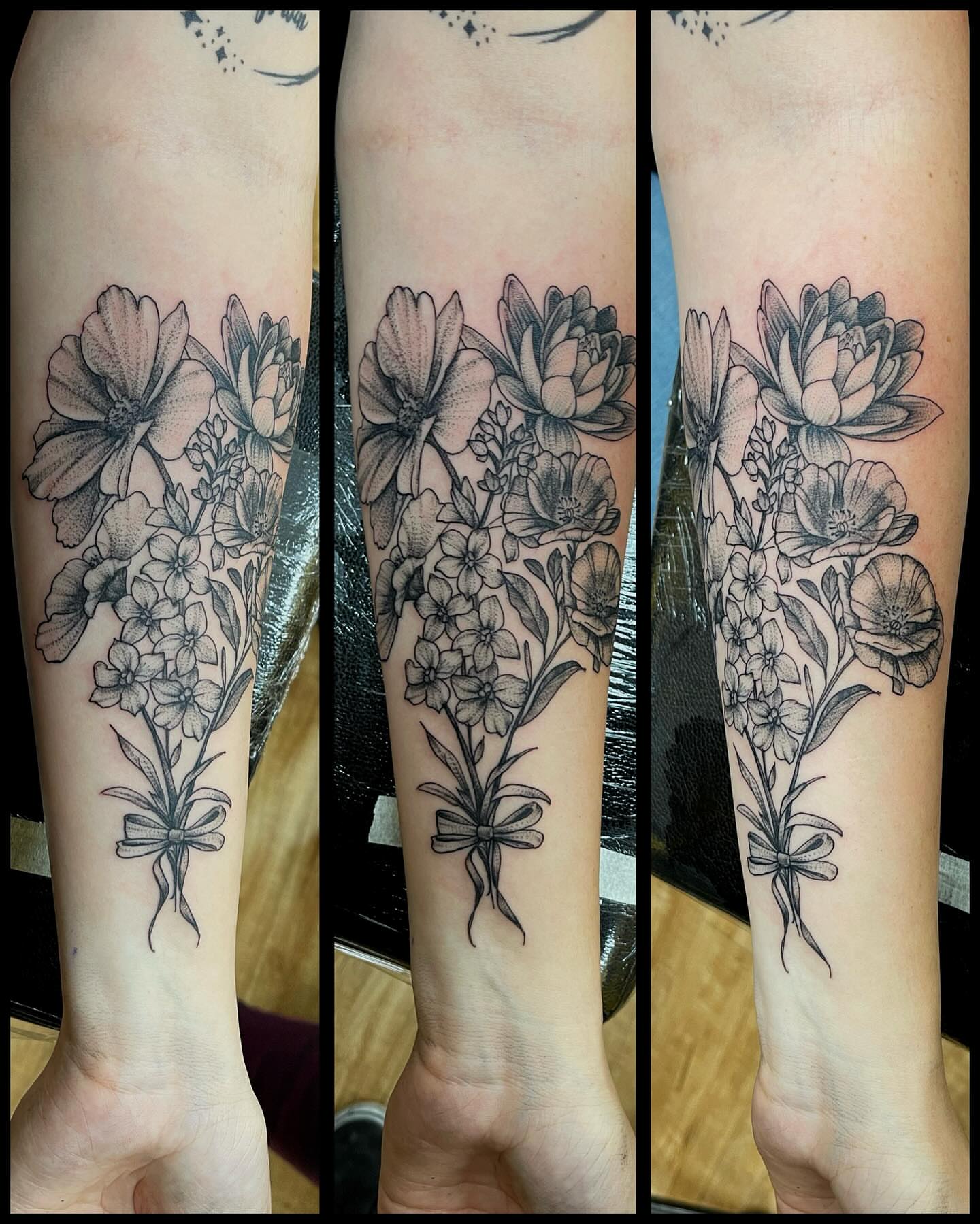 Tattoo by @famous77 — dotwork, black_and_grey
