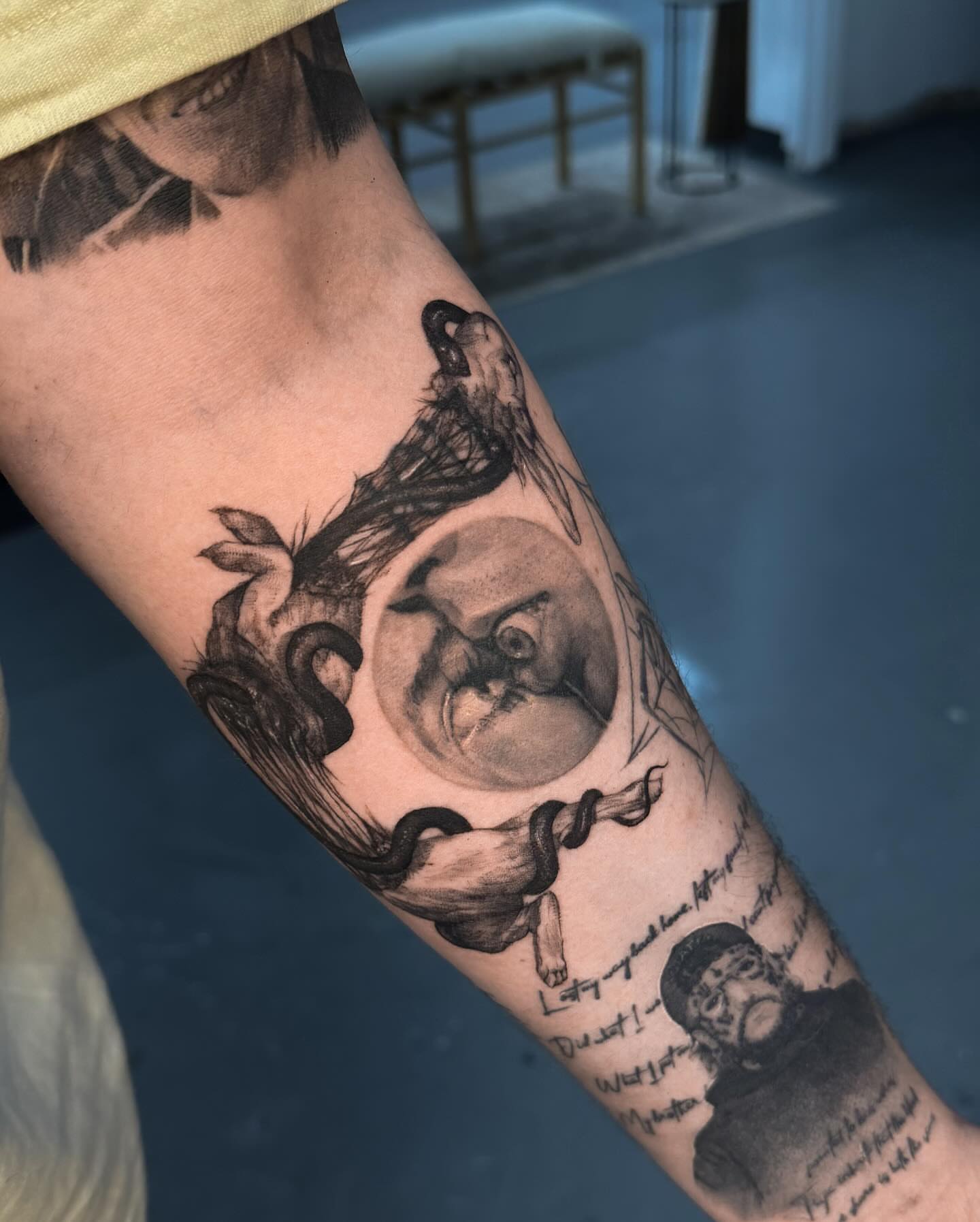 Tattoo by @mourning.tattoos — black_and_grey, realism