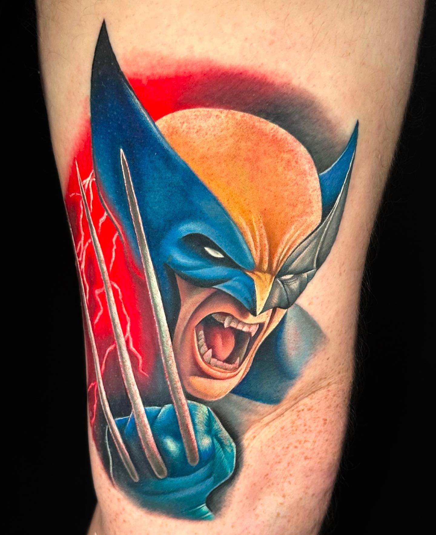 Wolverine realism tattoo on the forearm by Chynna J El-Ayazra
