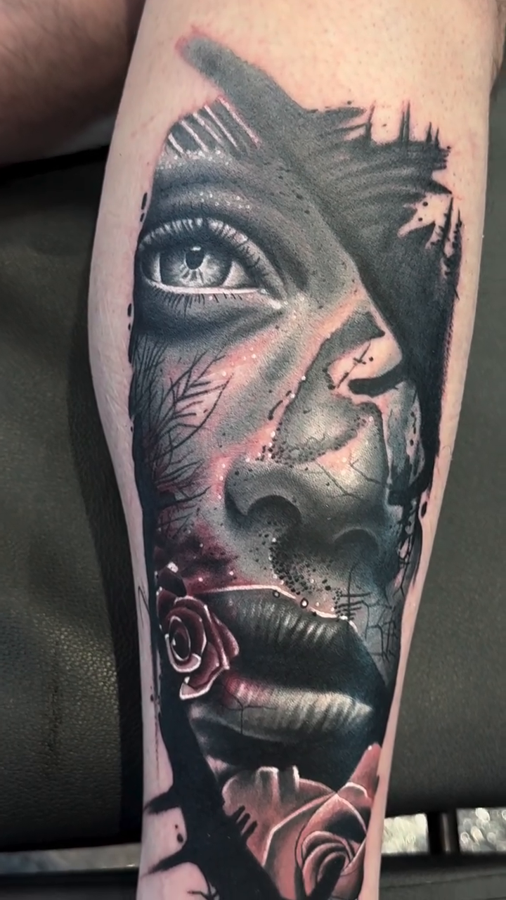 Tattoo by @gallant_tattoos — realism, black_and_grey