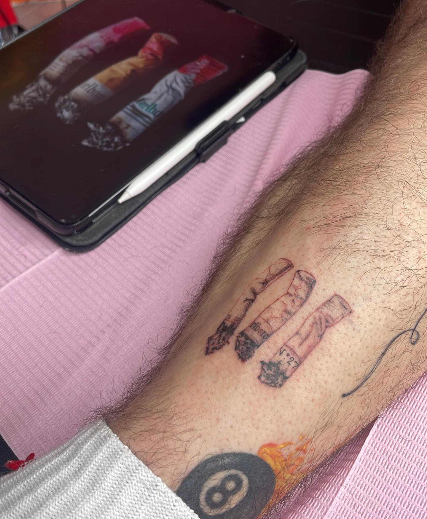 Cigarettes black and grey tattoo on the forearm by β±βΏβ° π π π° π πΎ β±βΏβ°