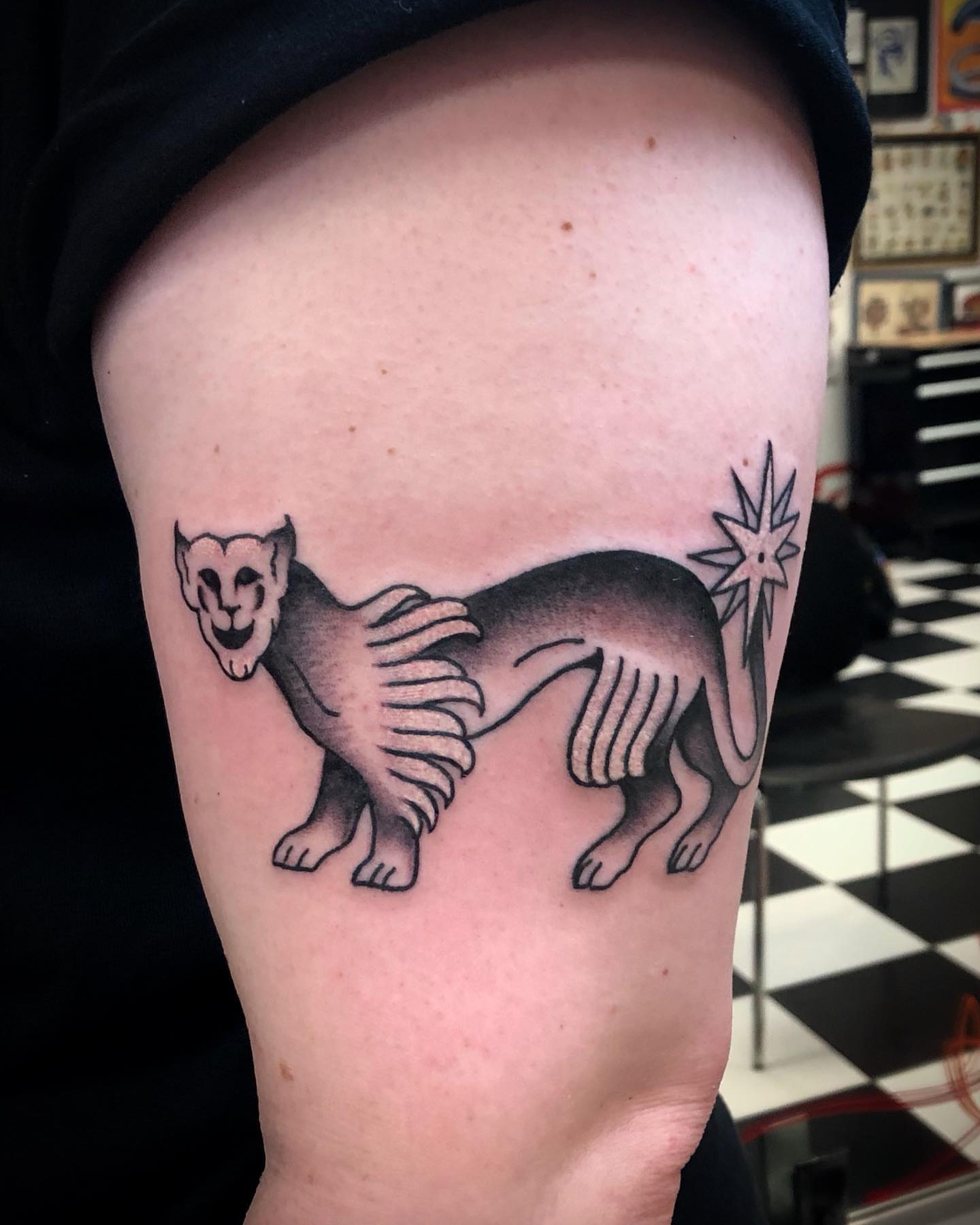Tattoo by @paultrimbletattoo — black_and_grey