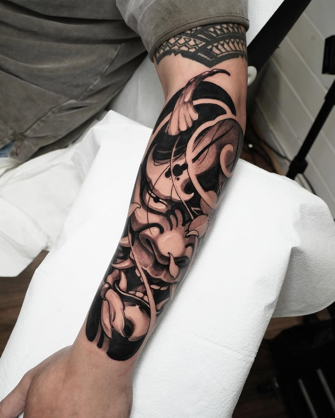 Tattoo by @tattoosbyale_ — japanese_irezumi, black_and_grey