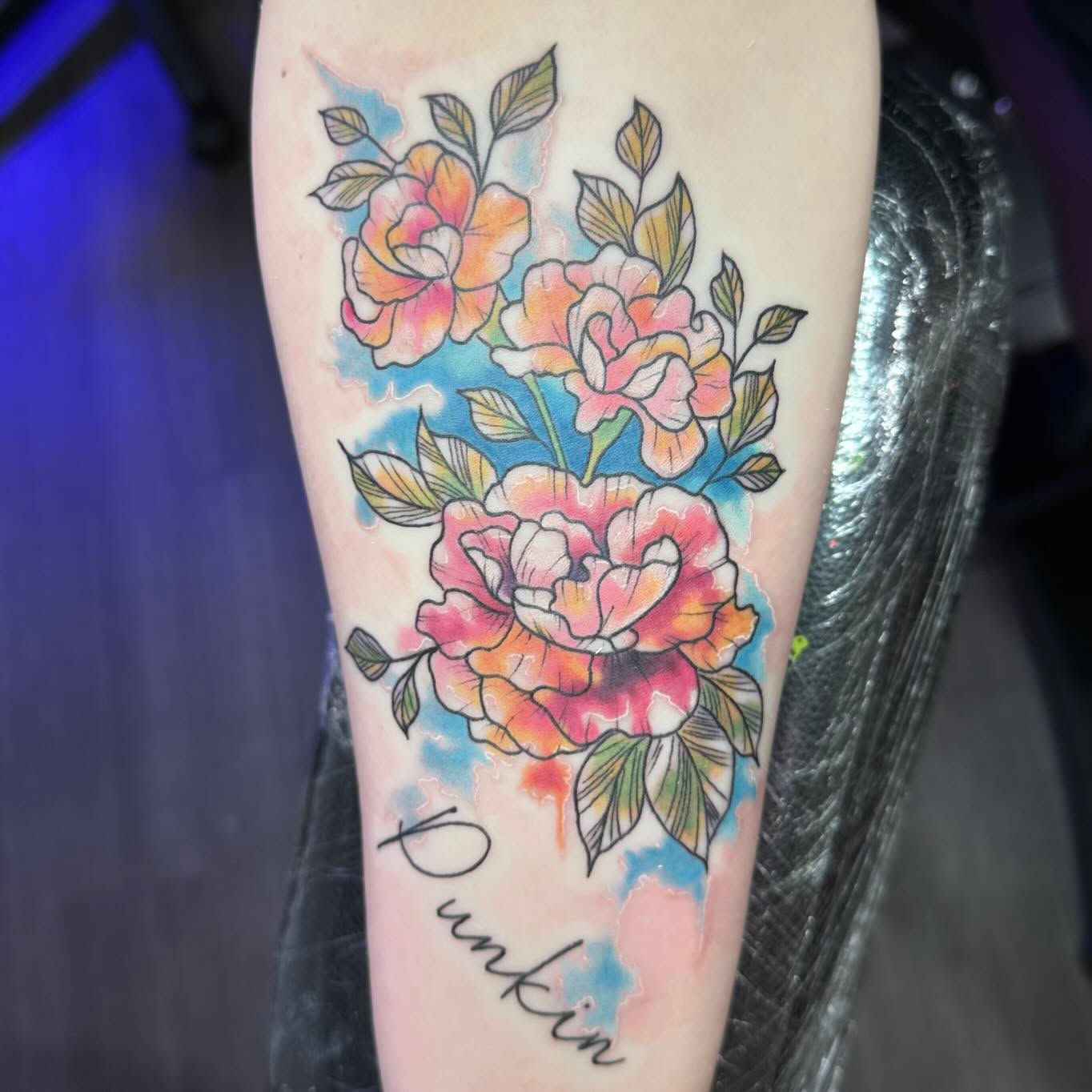 Tattoo by @oscarariastattoos — watercolor