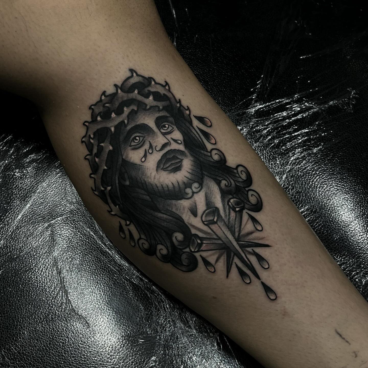 Tattoo by @_keags_the_meags_tattoos_ — black_and_grey, realism