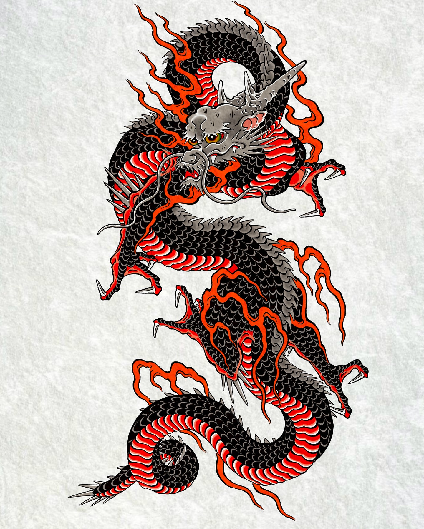 Dragon japanese irezumi tattoo by 건대이레즈미