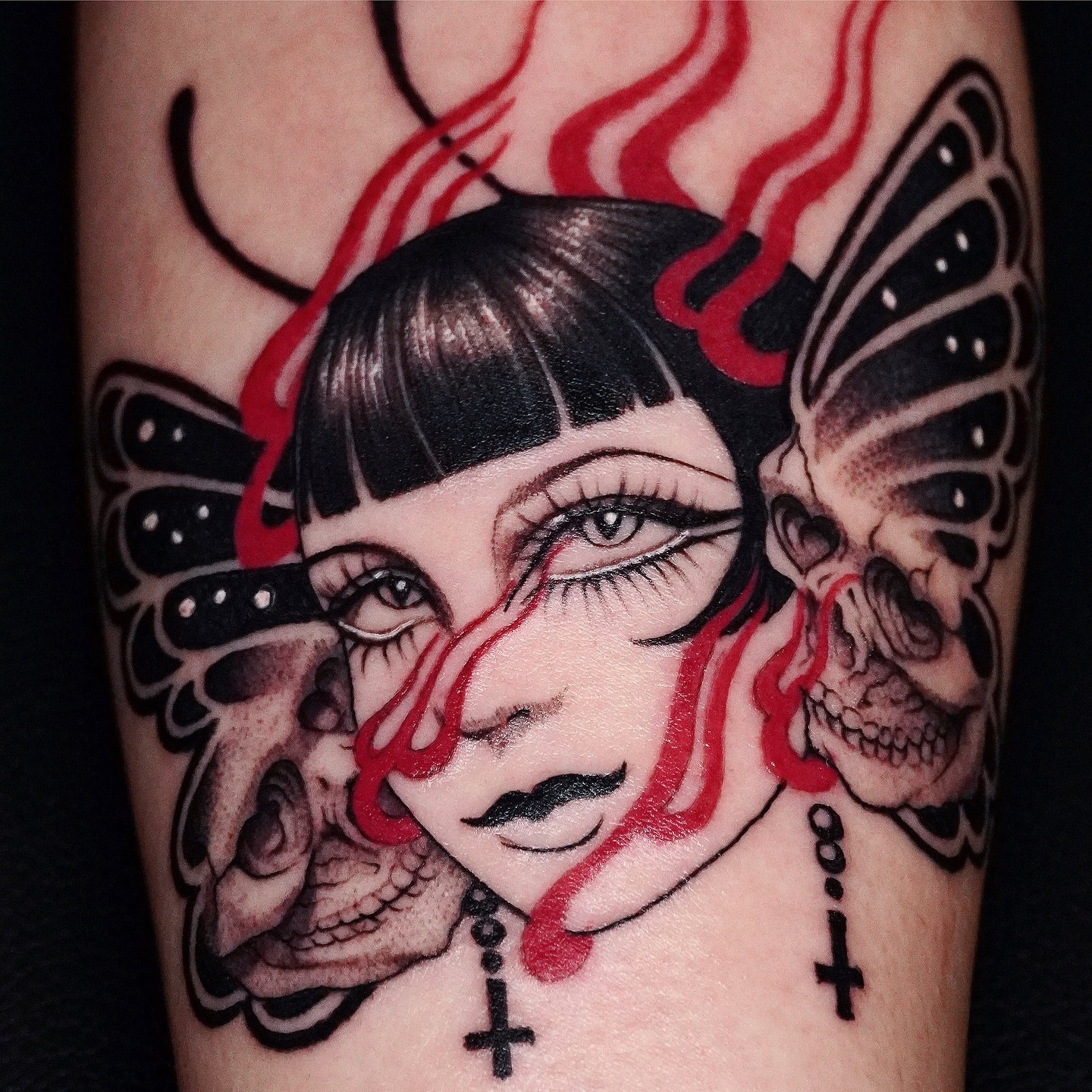 Tattoo by @jaded_youth_ — american_traditional, dark_realism