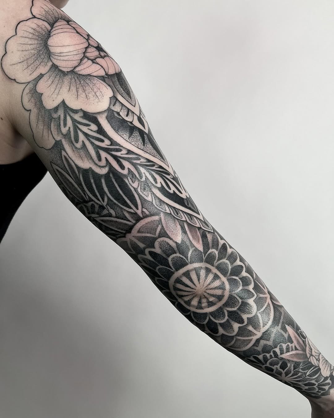 Tattoo by @luna_sea_tattoo — black_and_grey, ornamental